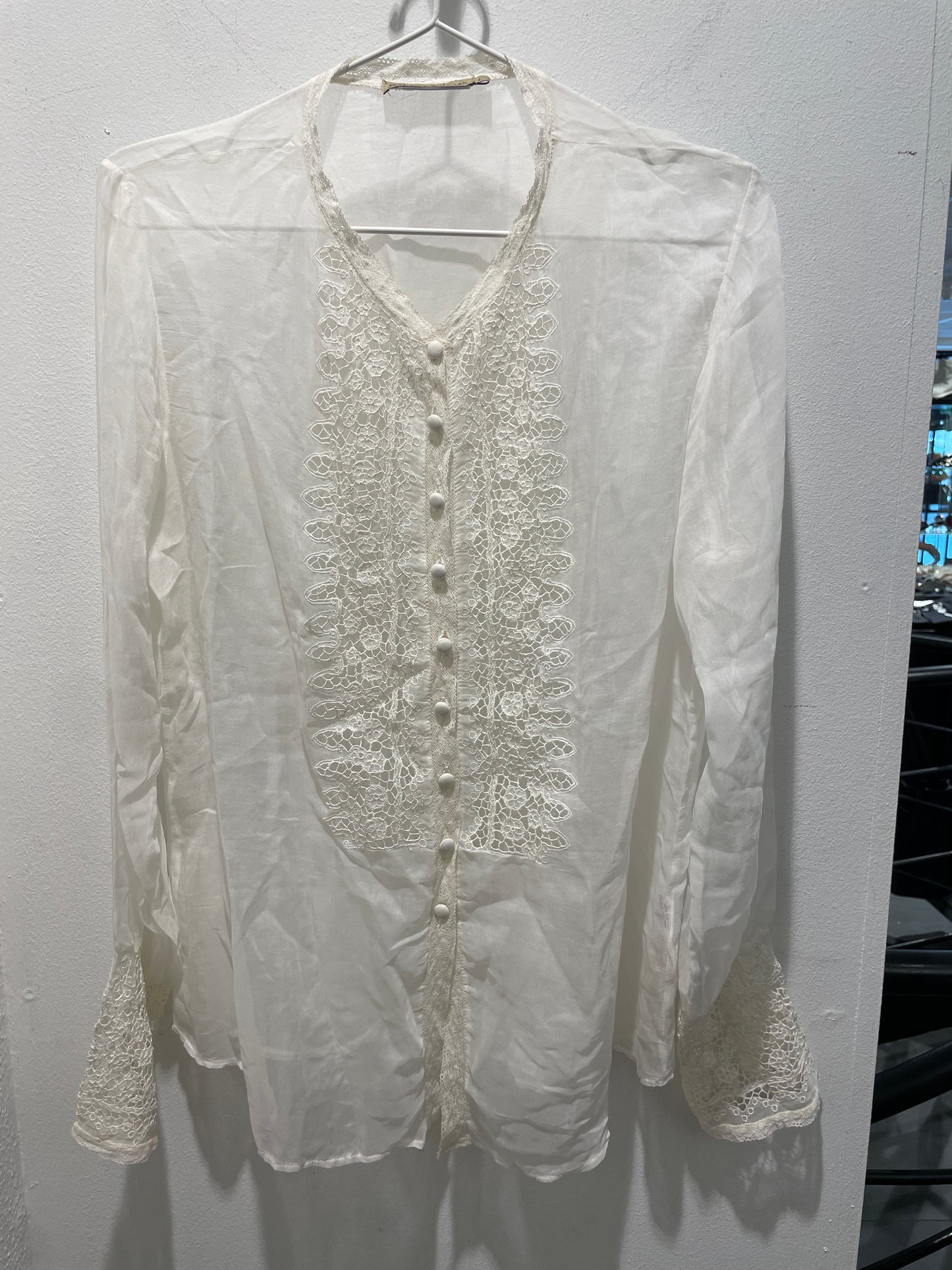 Rabens Saloner Lace Blouse – White - L