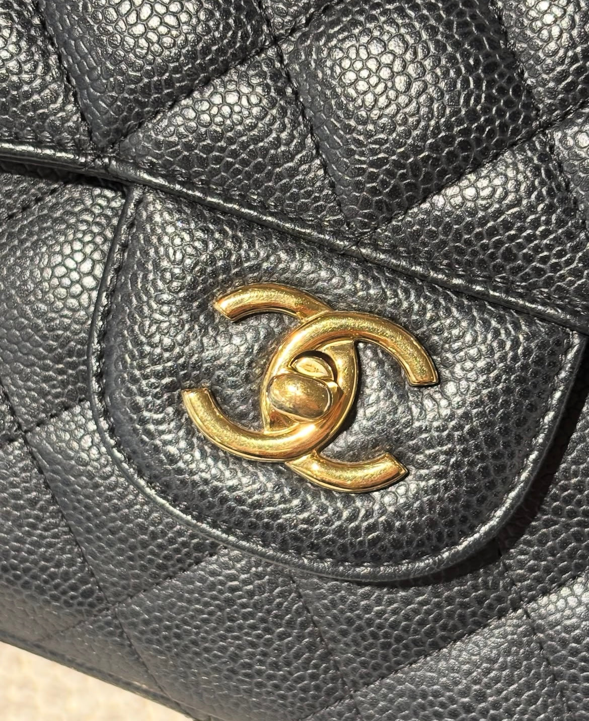 Chanel Classic Caviar Flap Bag Jumbo/large