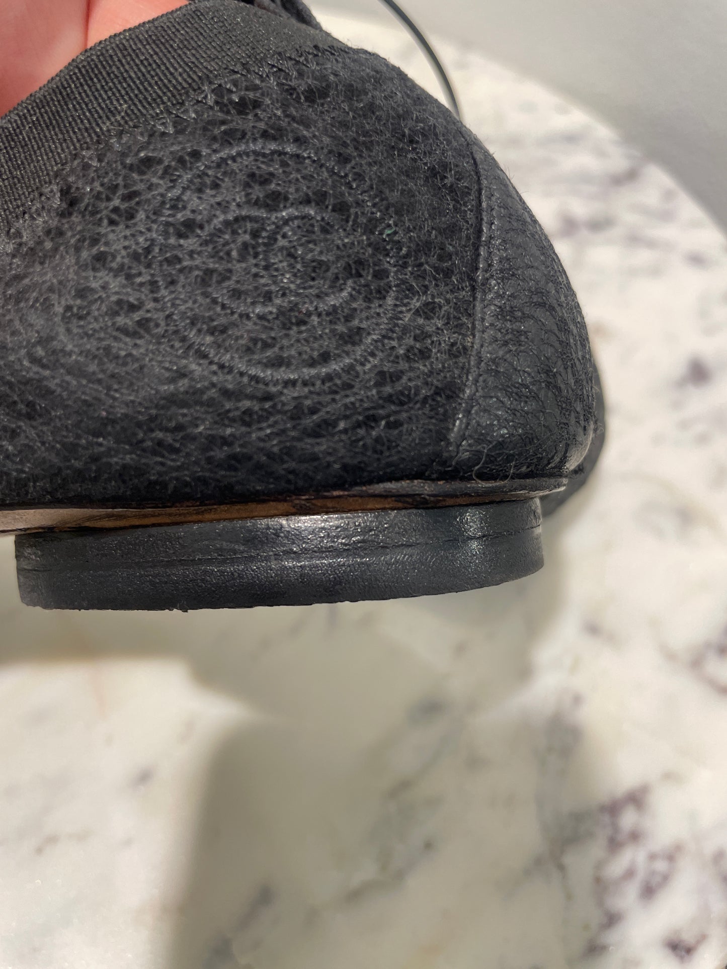 Chanel Ballerinas – Black Stretch with Elastic Trim - EU 38,5 C