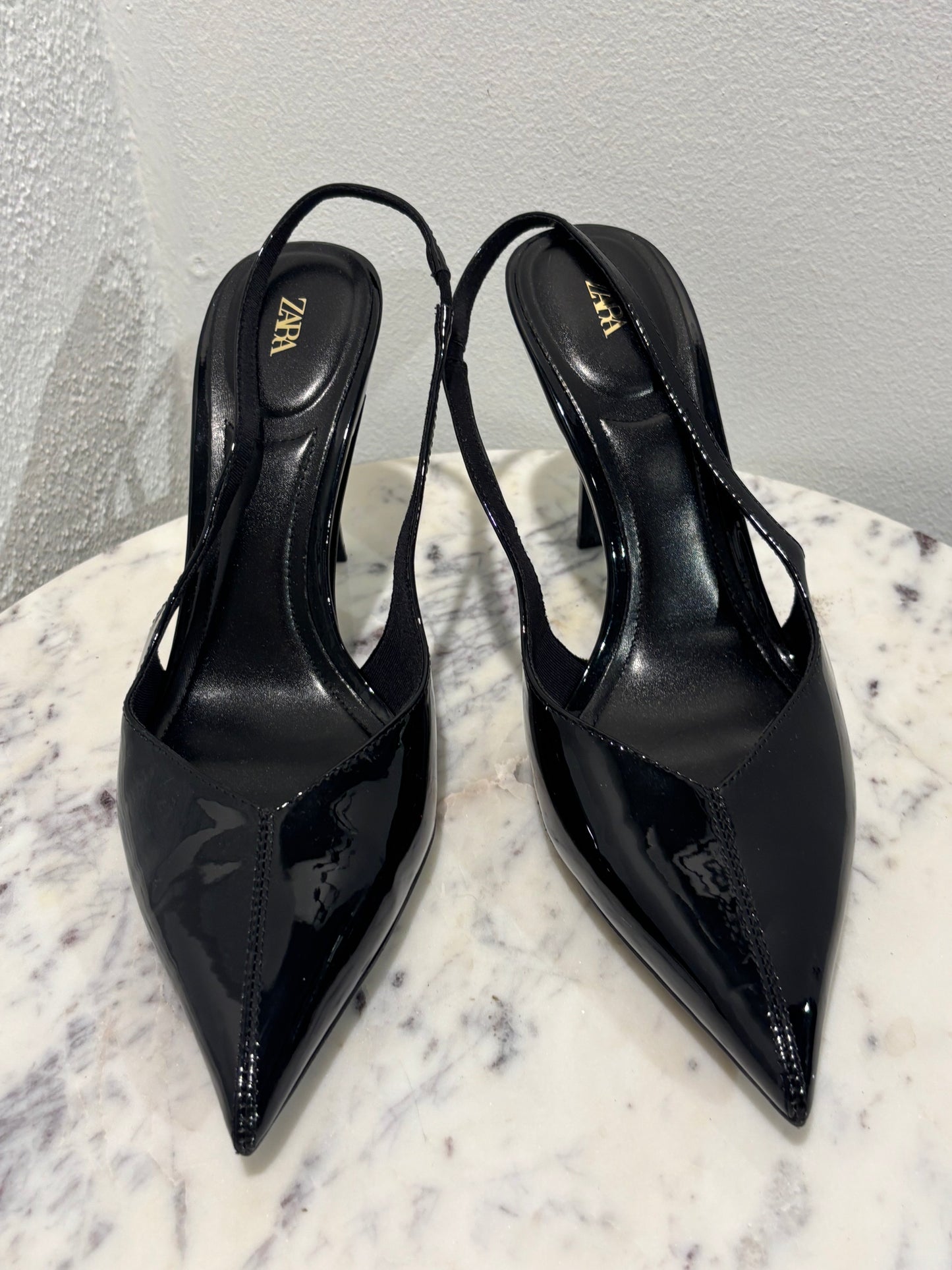 Zara - Black slingback - black - 40 - Medinas Wardrobe