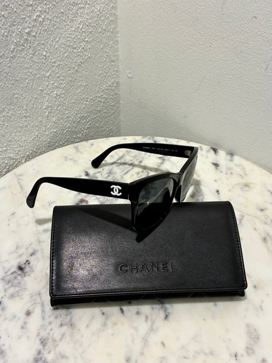 Chanel Sunglasses - Black with White CC Logo