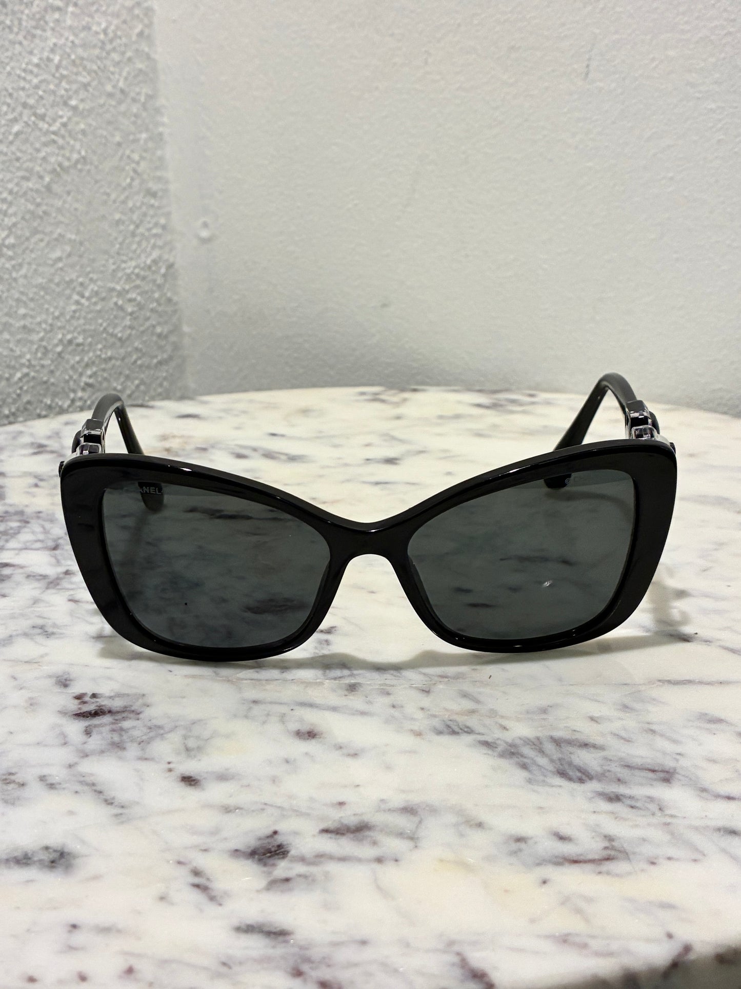 Chanel Sunglasses - Black with CC Pearl Logo