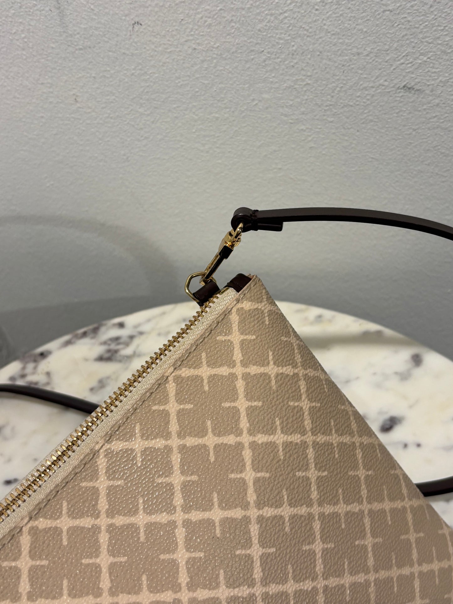 Malene Birger - Shoulder Bag  - Beige Monogram - Medinas Wardrobe