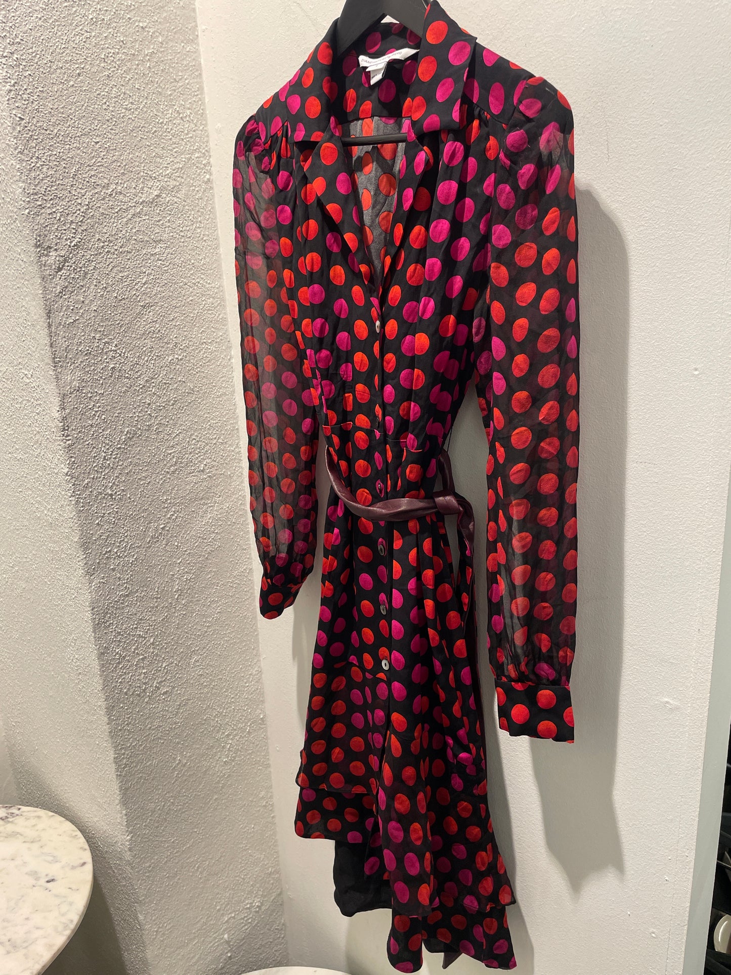 Diane von Furstenberg — Catherine Two Silk Dress in "Giraffe Daze Dot" - Size S