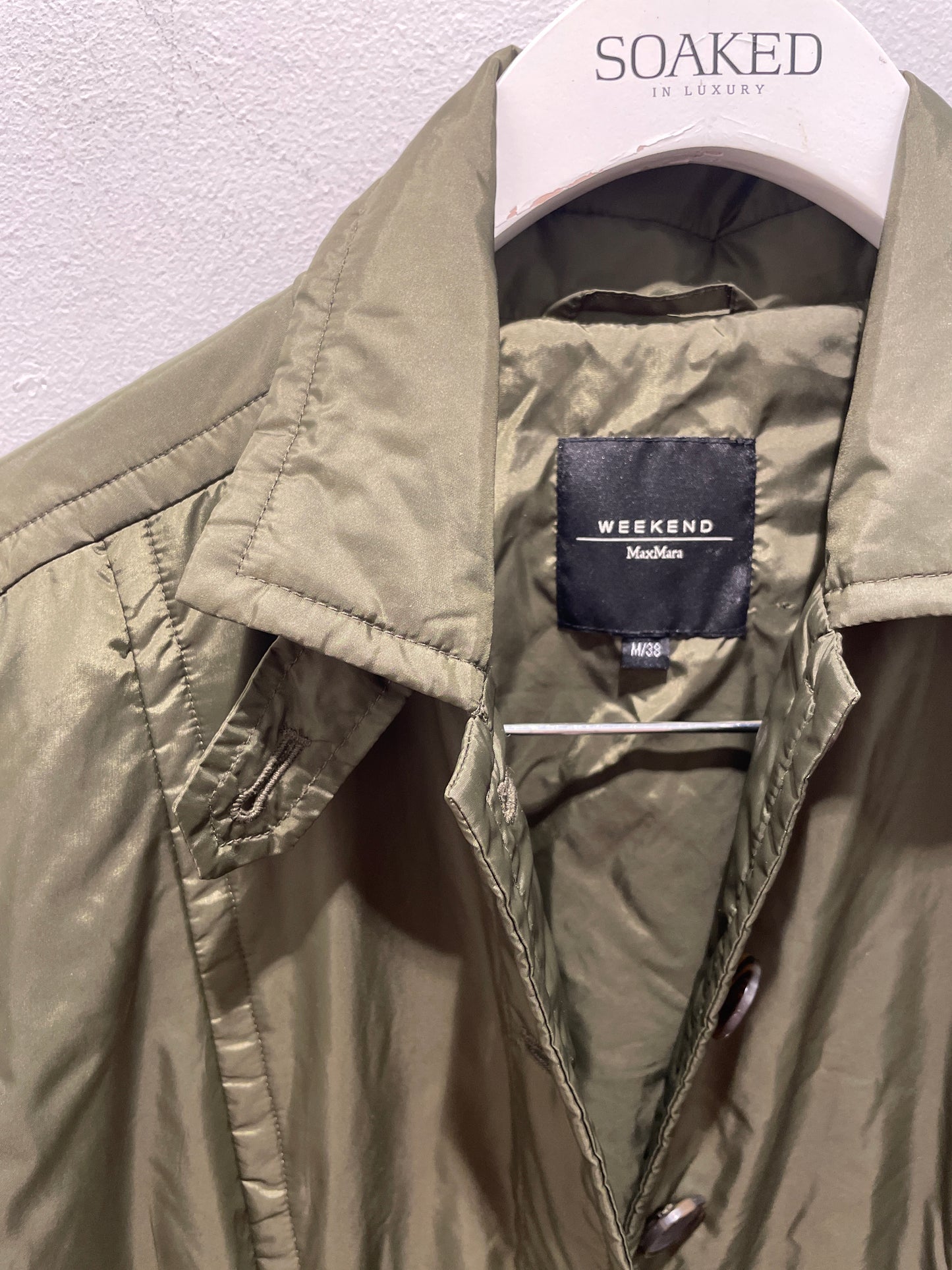 Weekend Max Mara Lightweight Padded Jacket – Olive Green - EU38