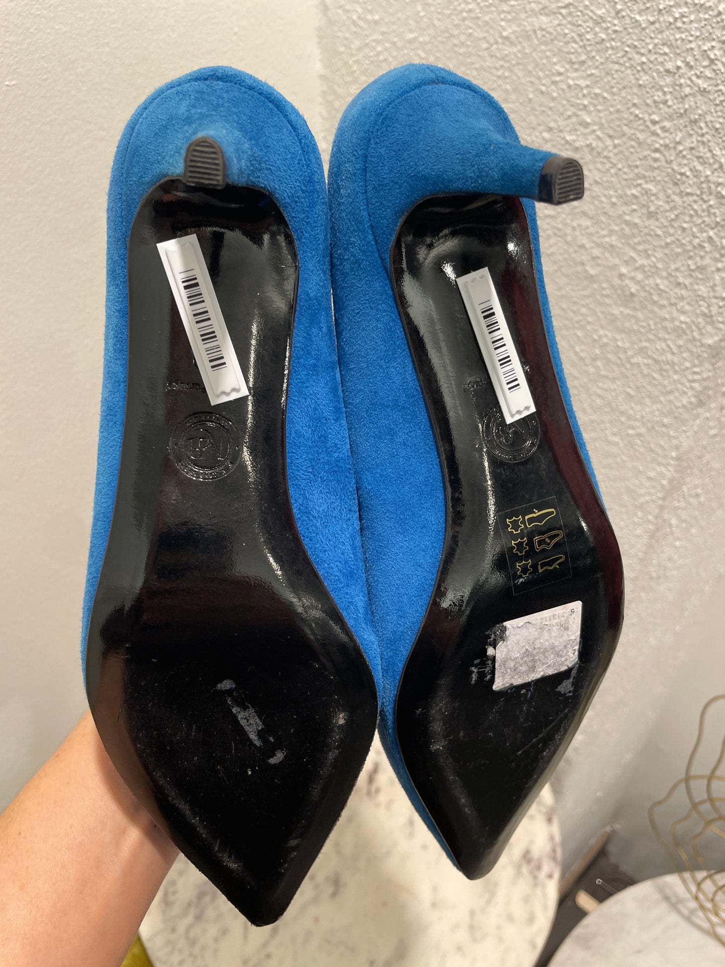Malene Birger - Laximini Cornflower blue Suede Pointed-Toe Pumps – 39