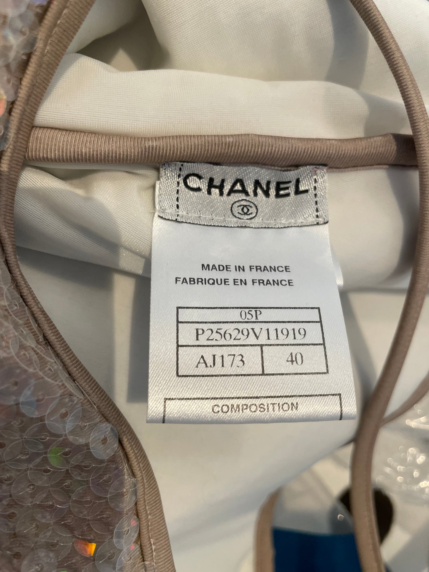 Chanel - paillet top - old pink