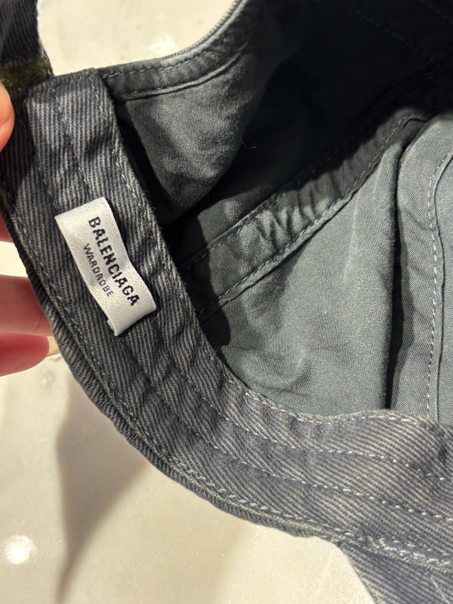 Balenciaga - Logo Cap - Denim/green - Medinas Wardrobe