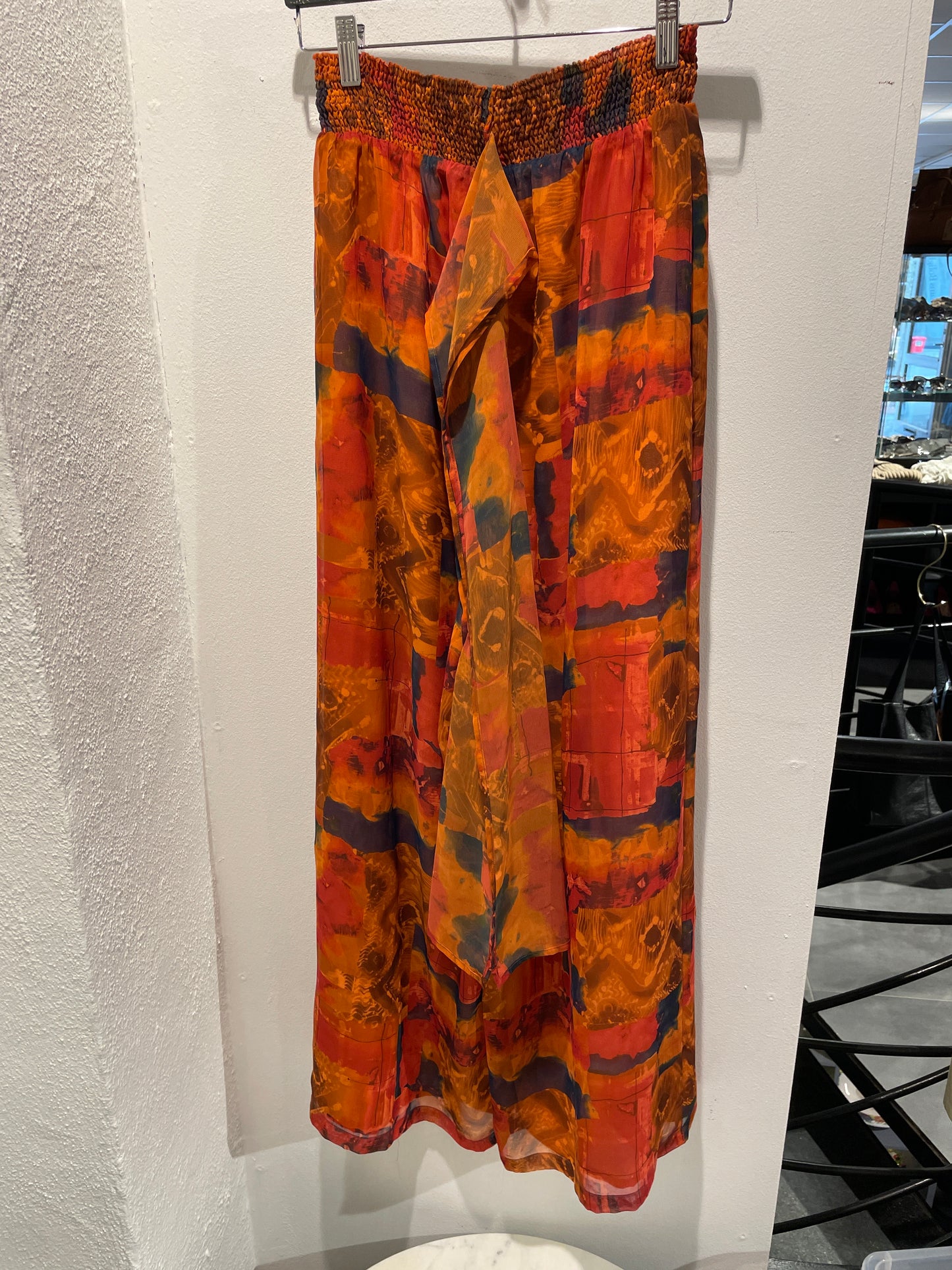 Apriori Abstract Print Wide-Leg Lightweight Trousers - 38