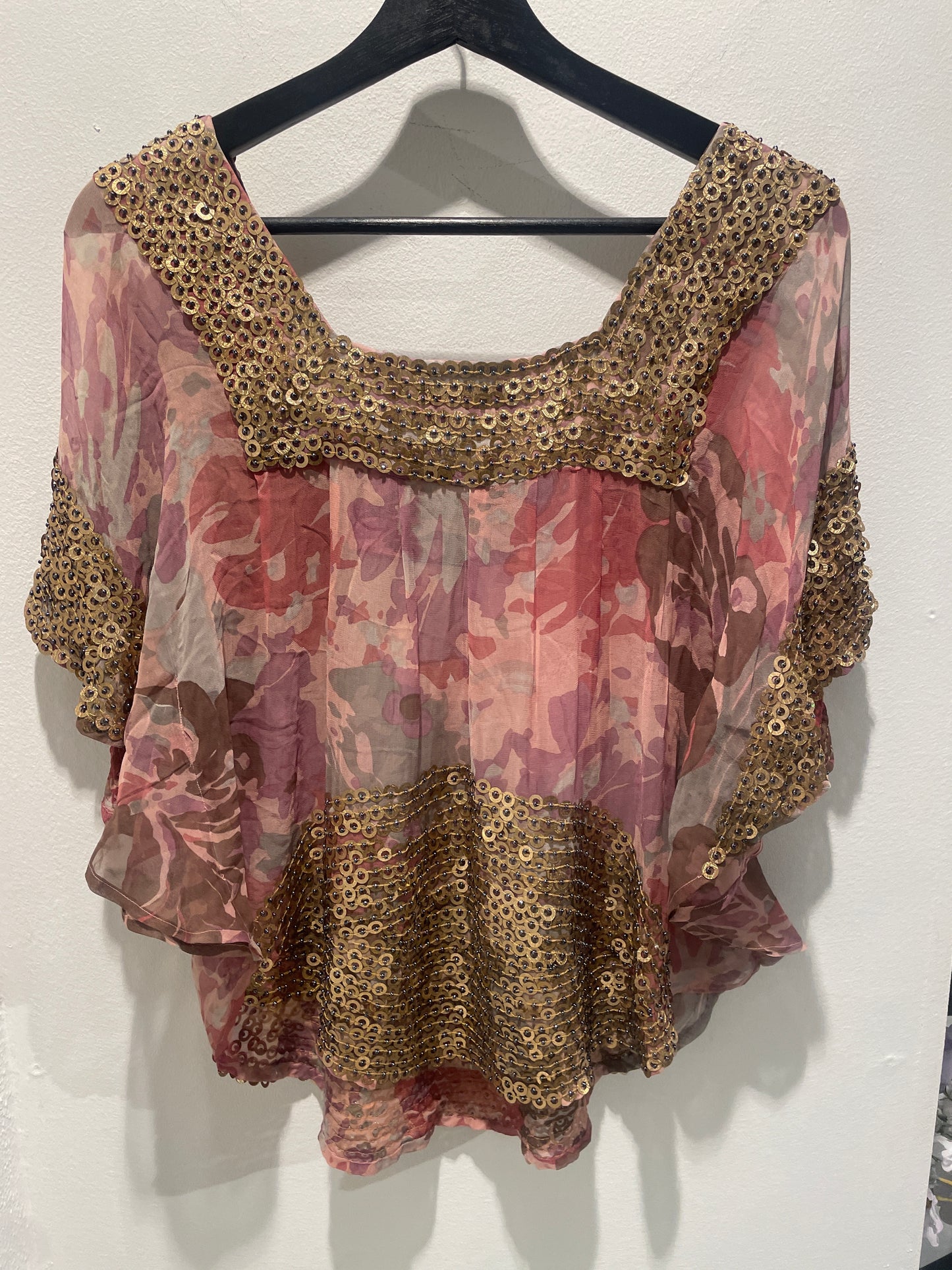 Pureheart - pure silk sequin top -  EU40