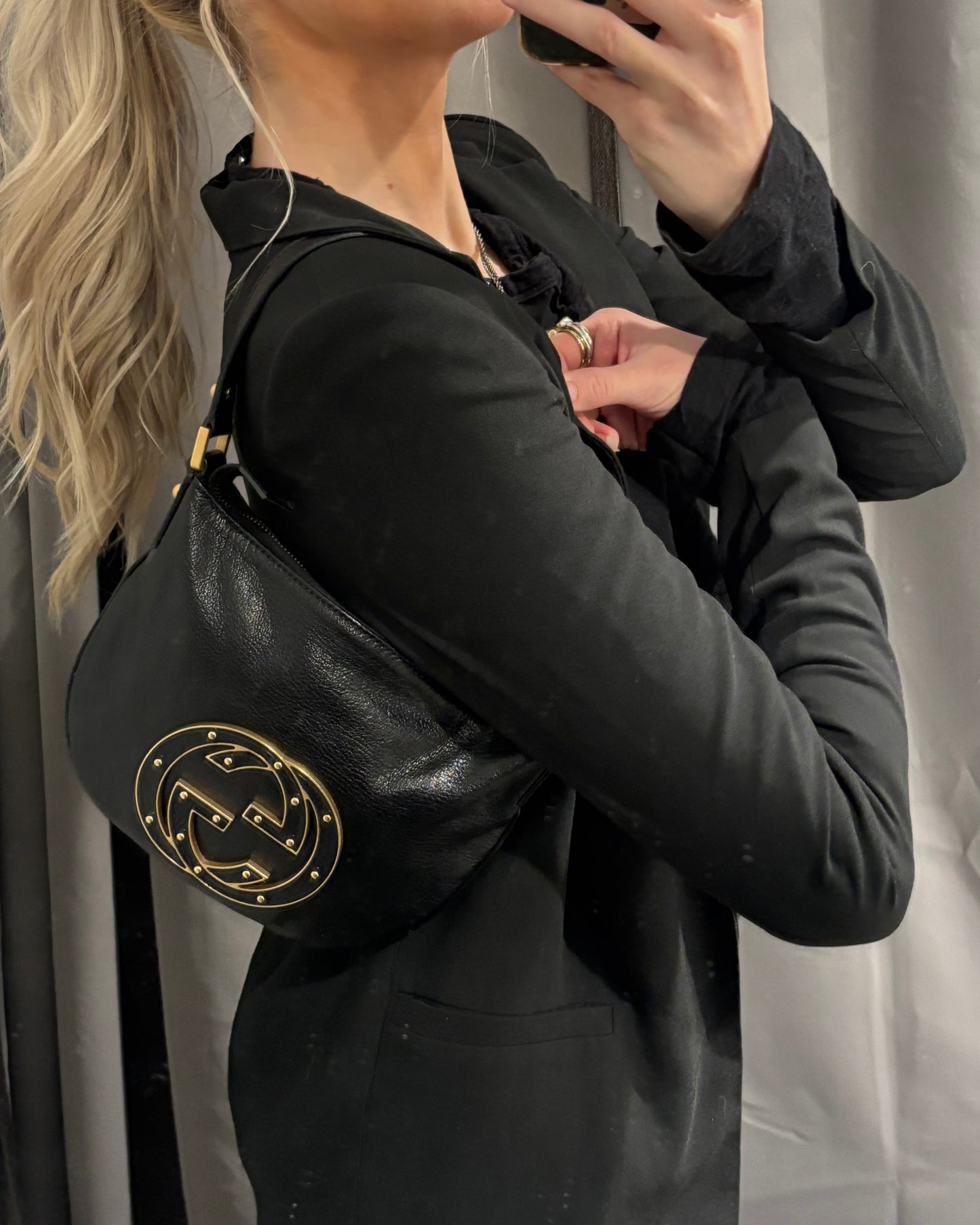 Gucci Blondie Bag - Black Leather & Hold Hardware