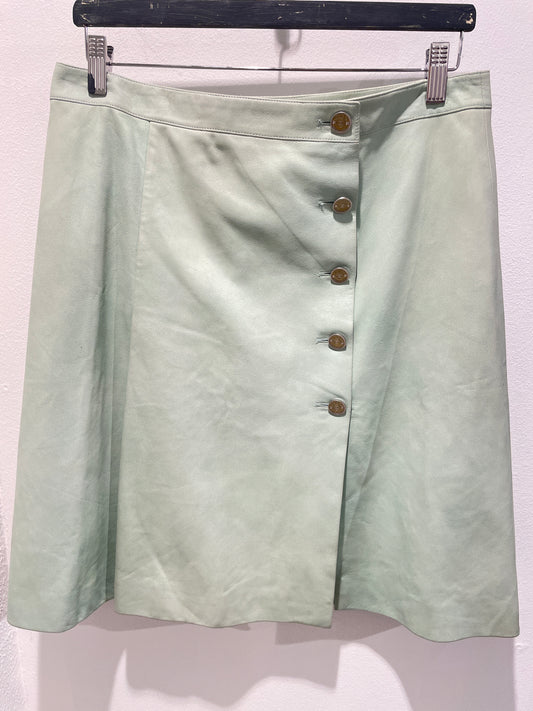 Chanel Skirt – Lambskin Leather in Mint - EU 40