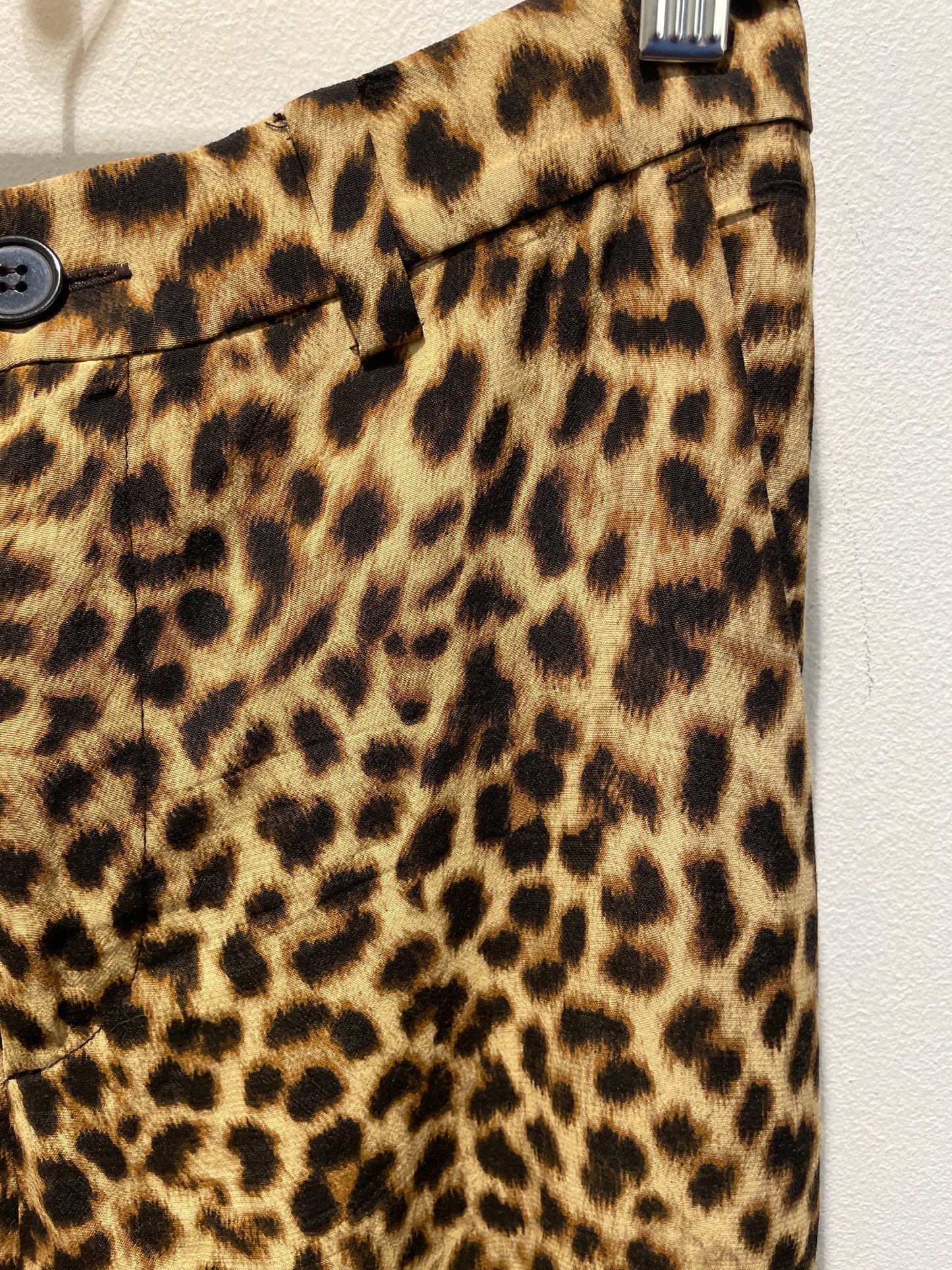 Zara Leopard Wide-Leg Trousers – Size Small - Medinas Wardrobe