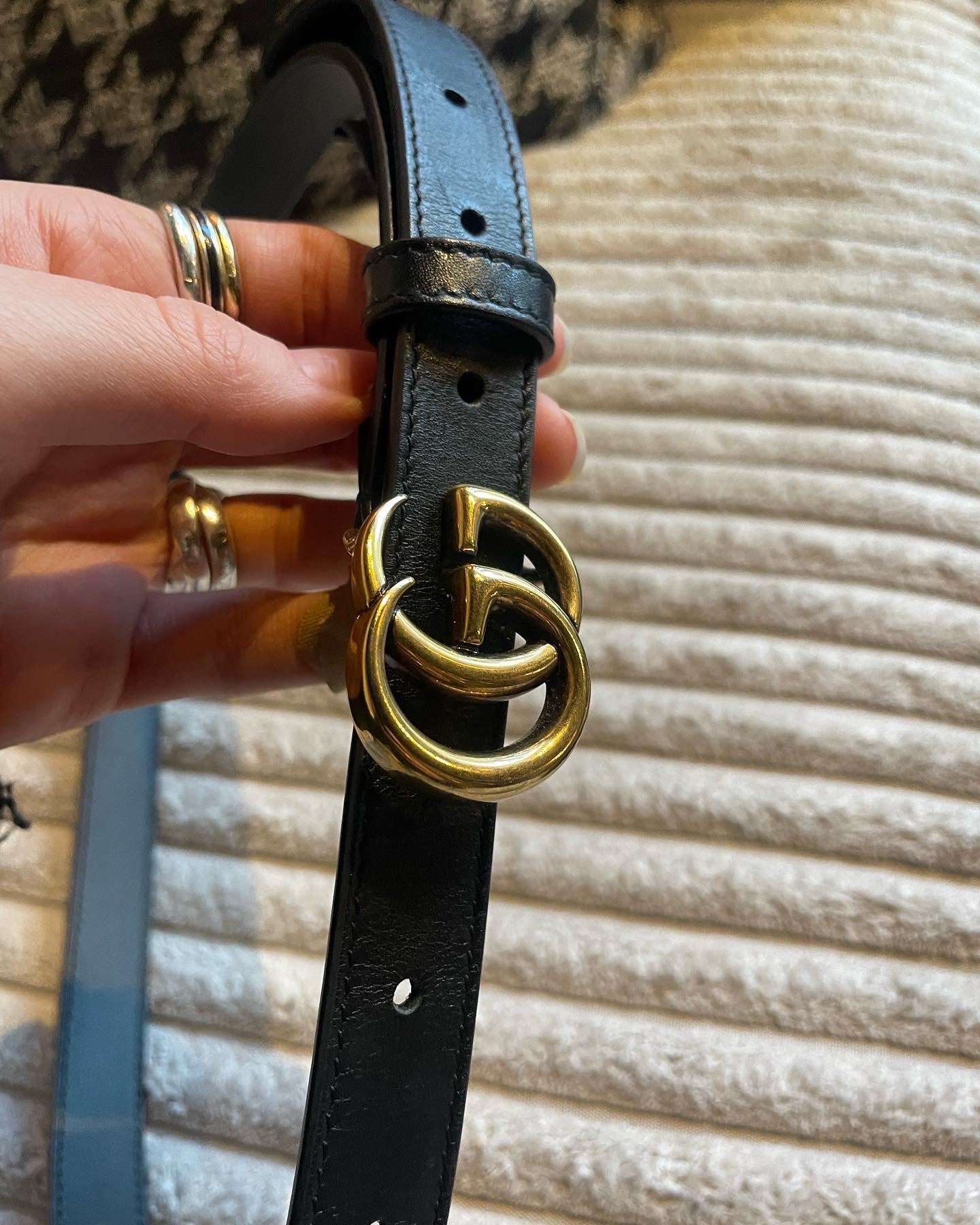 Gucci - GG logo bælte - 80 cm.