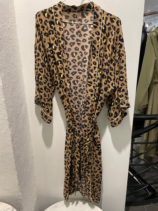 Beck Söndergaard Leopard Print Robe / Kimono - M