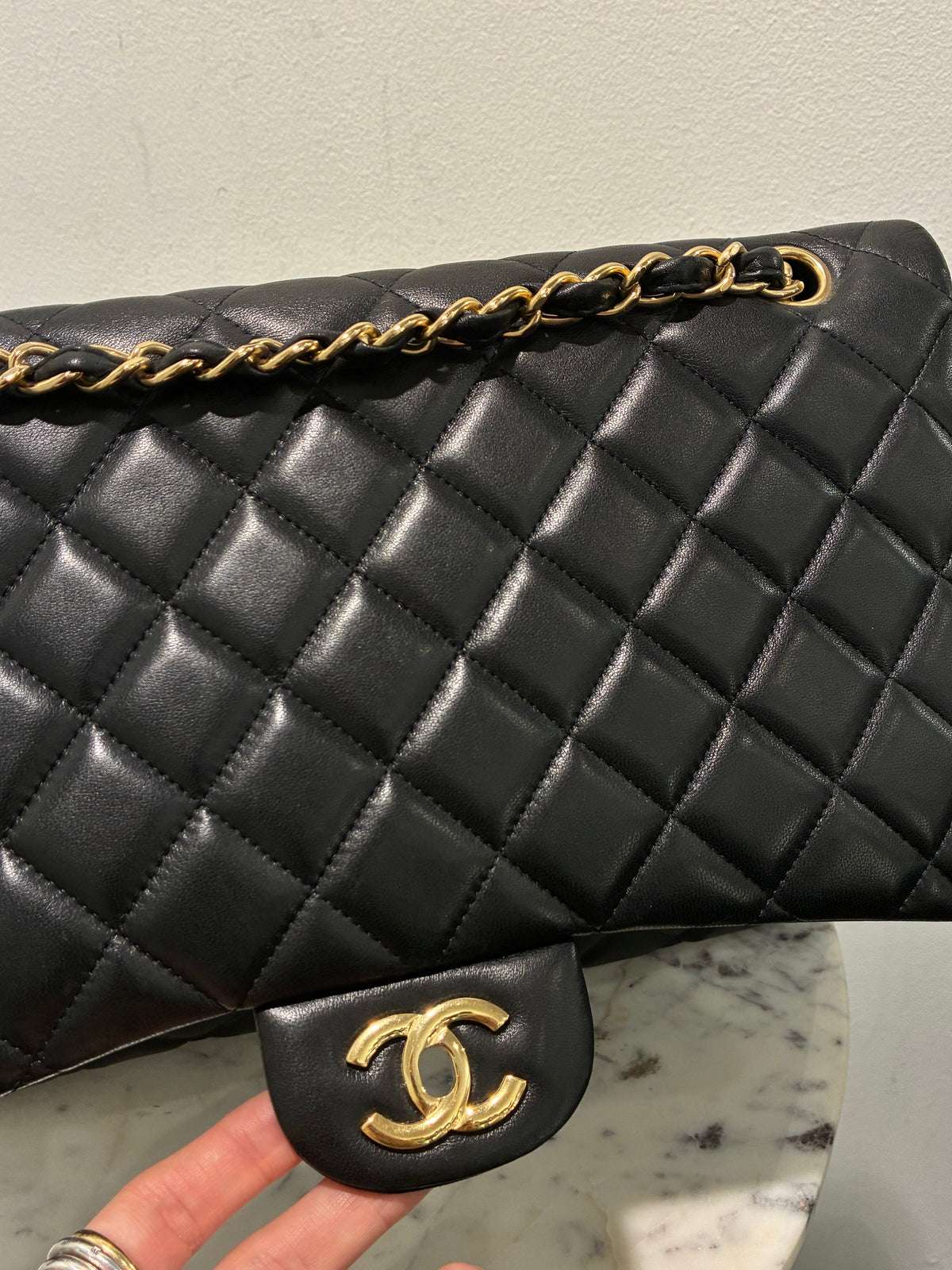 Chanel Jumbo Classic Single Flap – Black Lambskin & Gold Hardware
