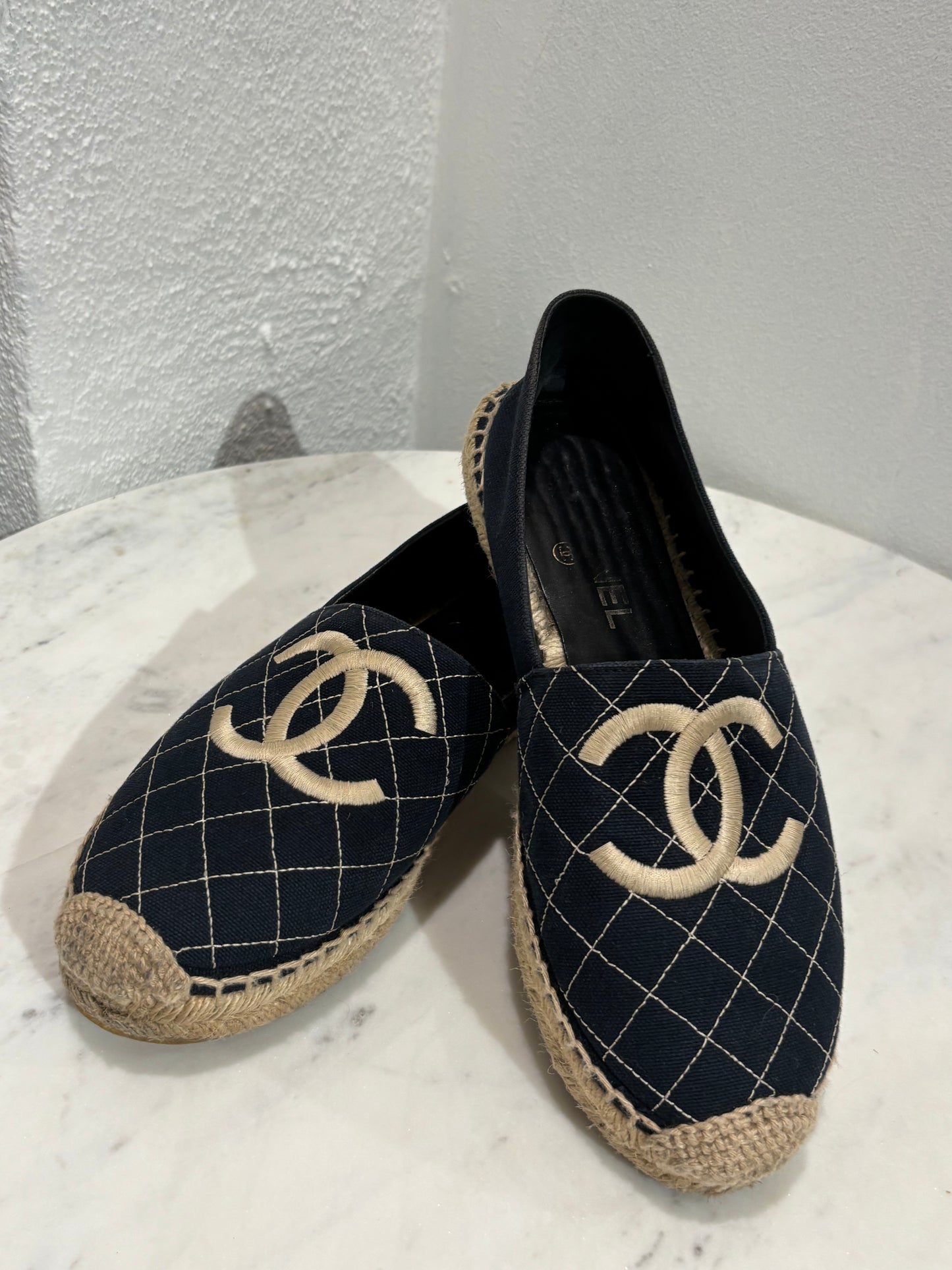 Chanel Espadrilles – Navy with CC Logos – EU 40