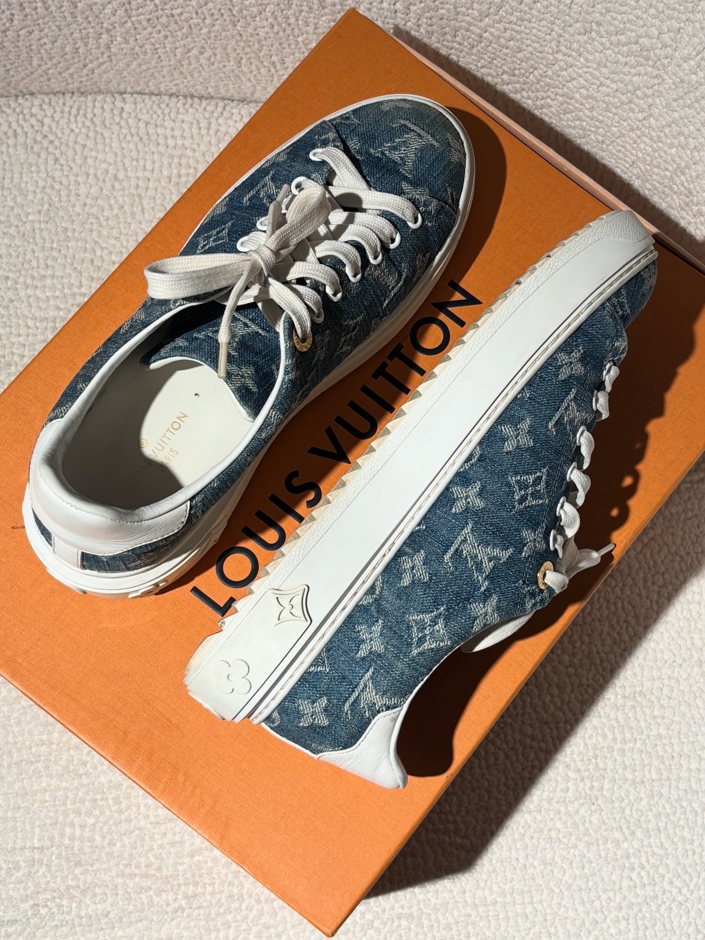 Louis Vuitton Sneakers – Monogram Denim & White