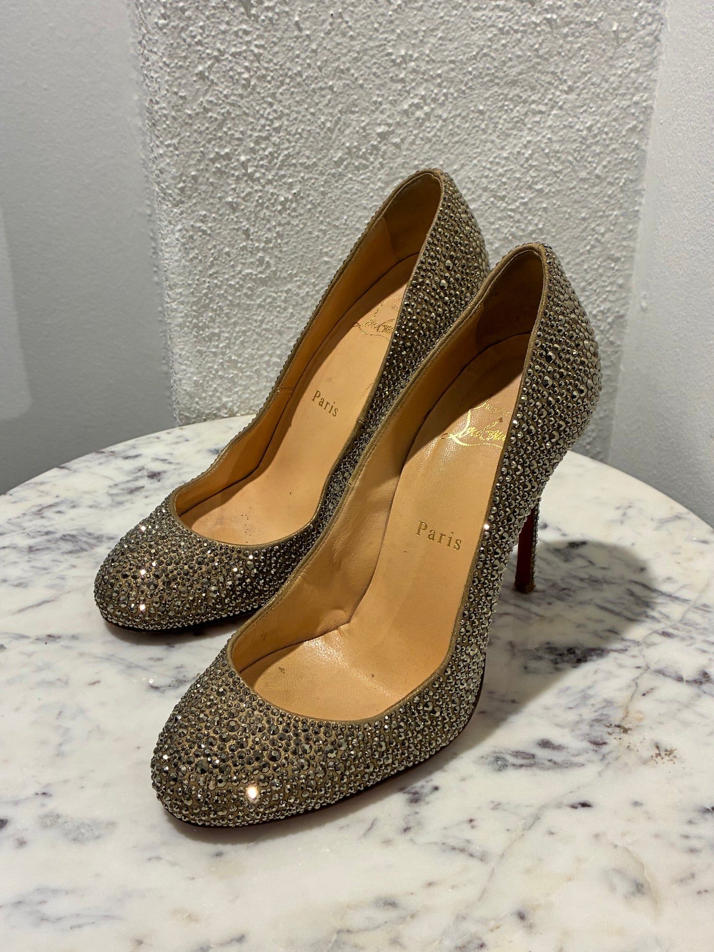 Christian Louboutin Heels - Fifi Strass 100 - Size 38,5