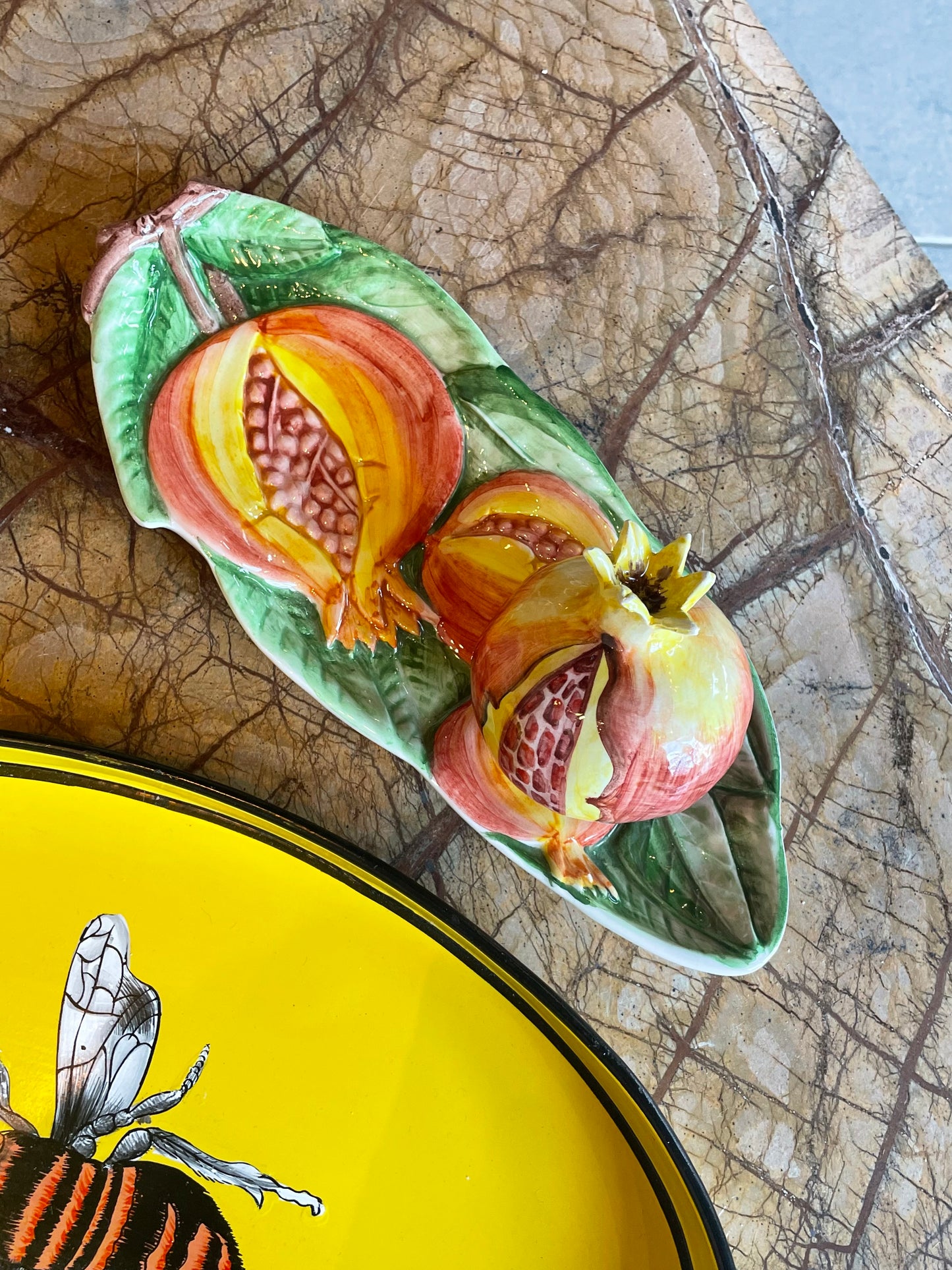 Granatæble fad - Italiensk porcelæn
