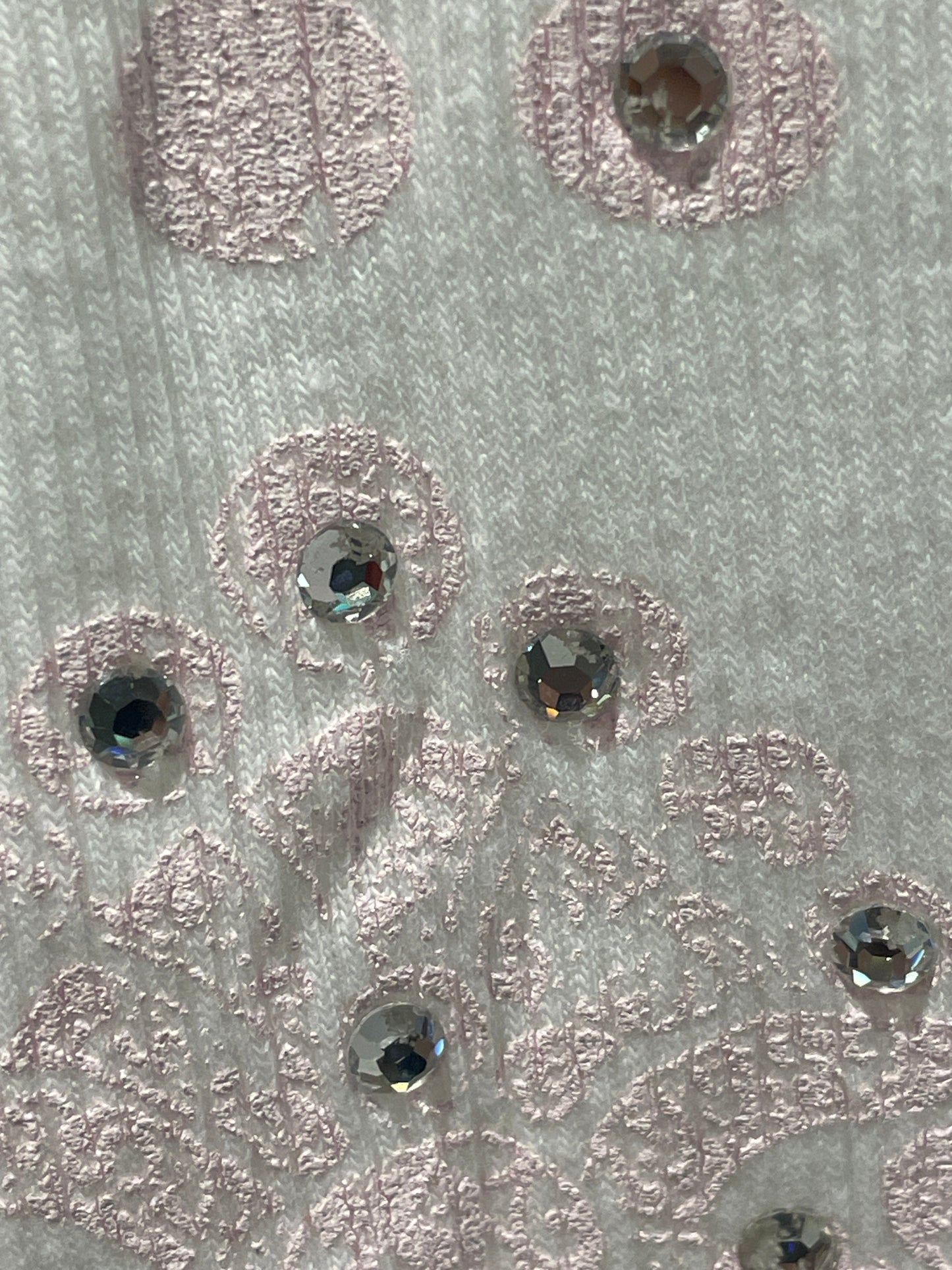 Juicy Couture Vintage White Ribbed Tank Top with Rhinestones - M