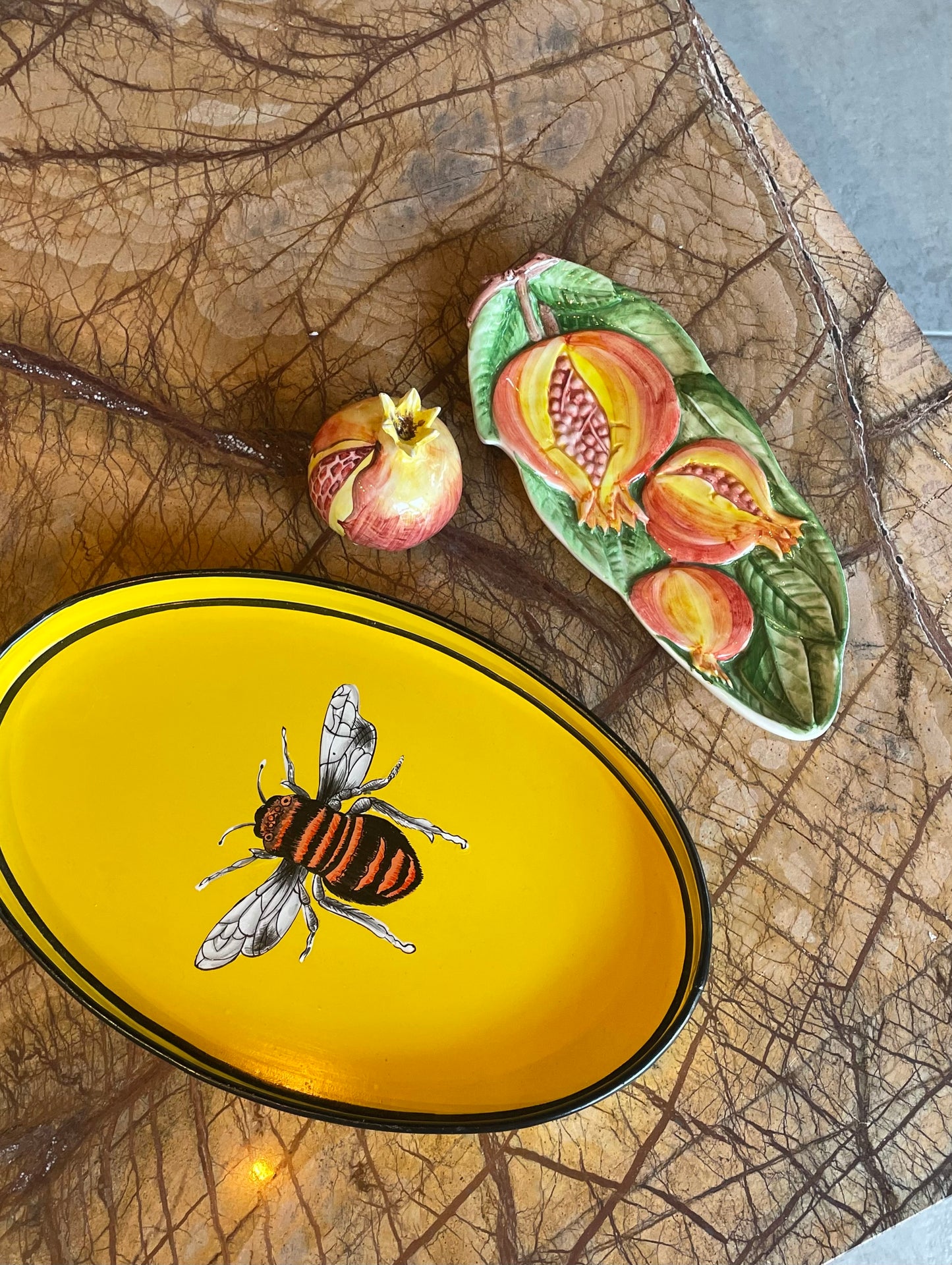 Granatæble fad - Italiensk porcelæn