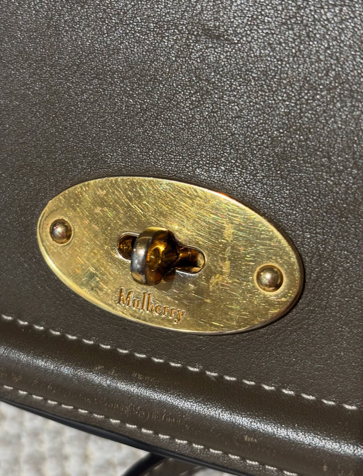 Mulberry Bag - Small Darley Satchel - Army/Green Leather & Gold Hardware