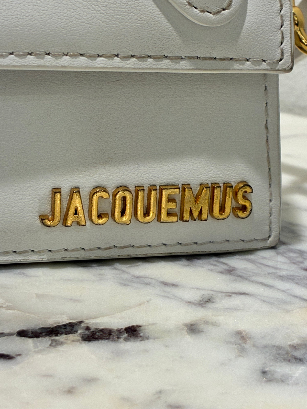 Jacquemus Le Chiquito Bag – White Leather & Gold Hardware