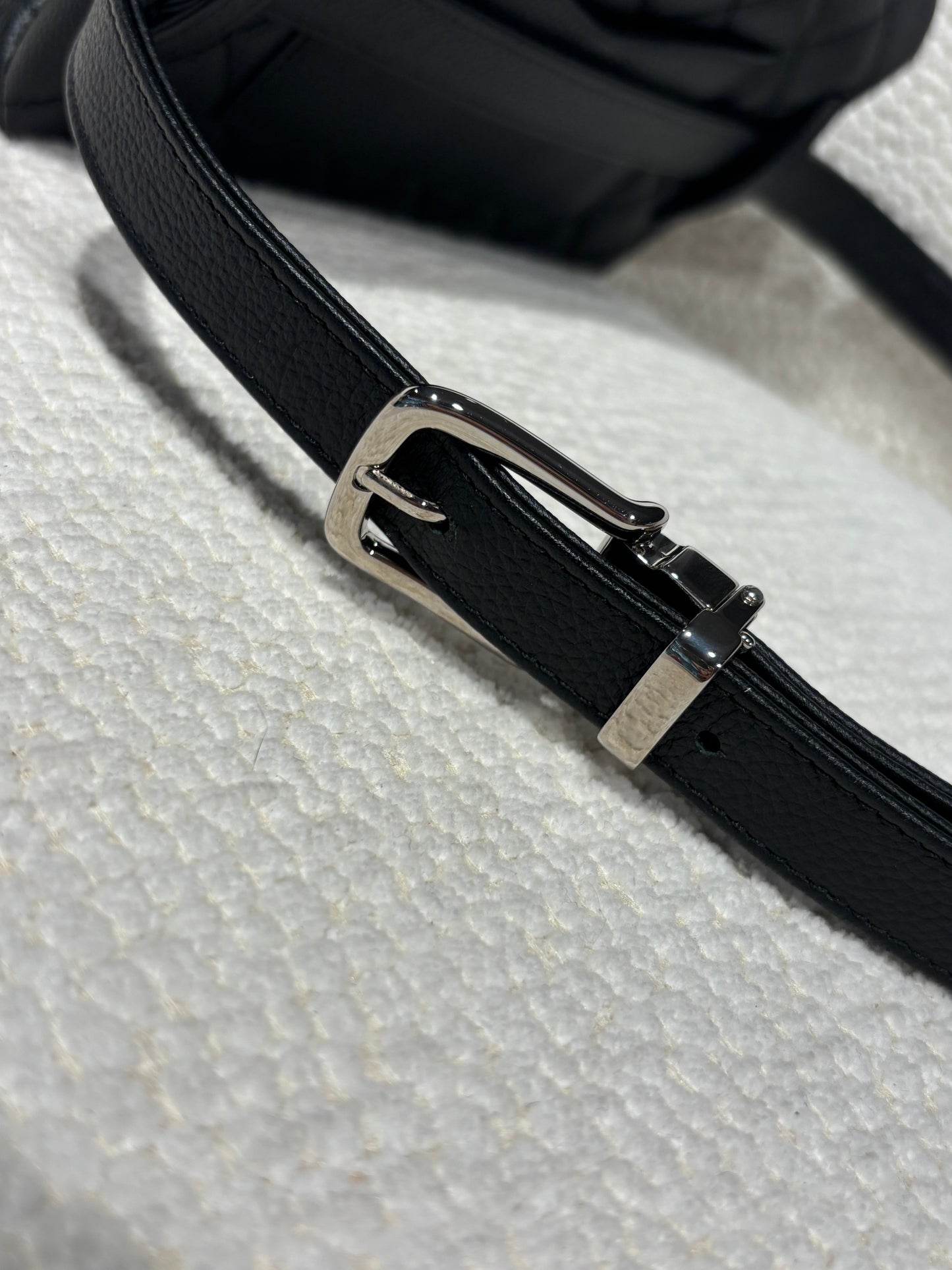Chanel Uniform Belt Bag – Black Caviar Leather & Silver Hardware