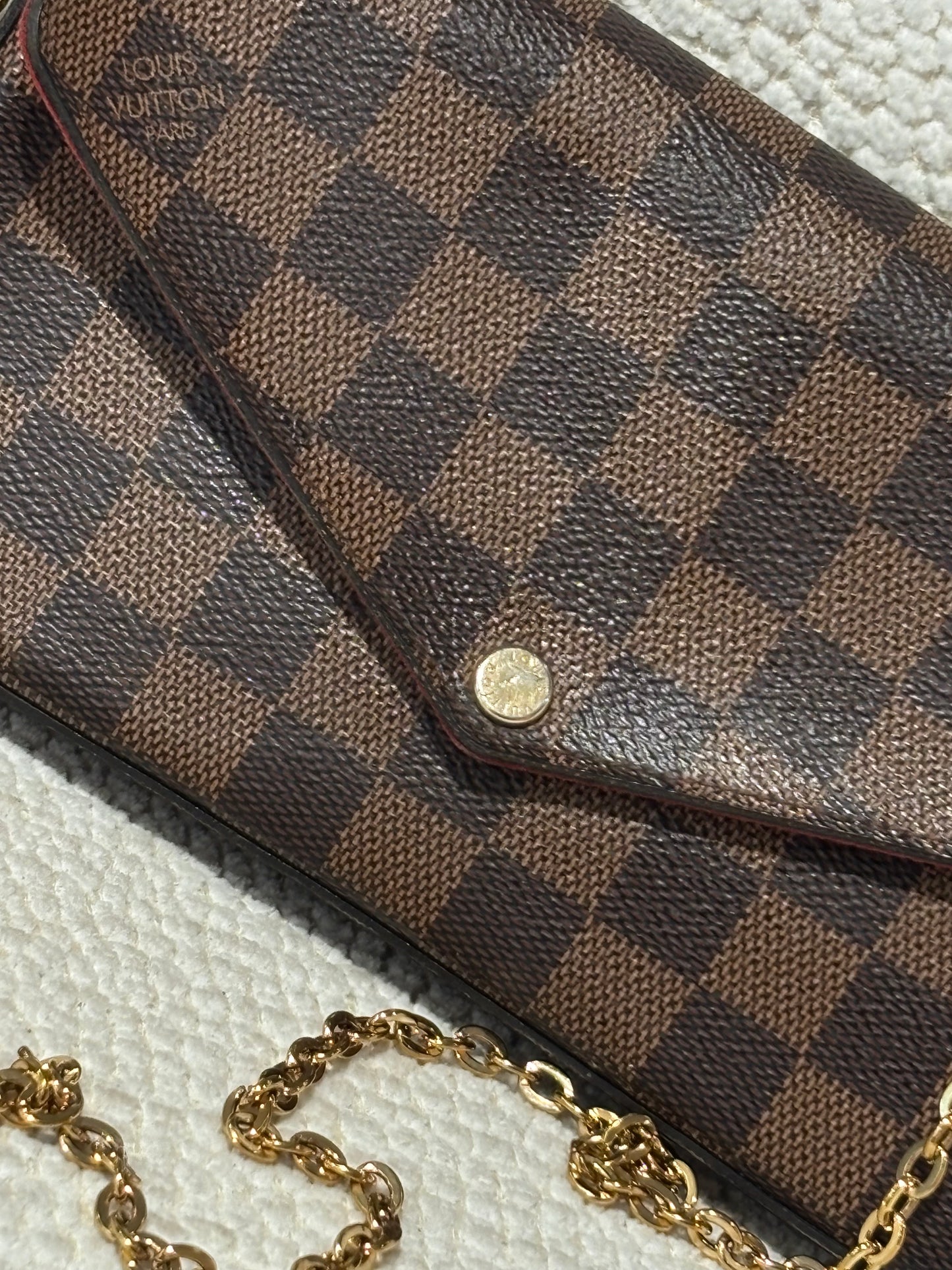 Louis Vuitton Pochette Félicie – Damier Canvas with Gold Chain
