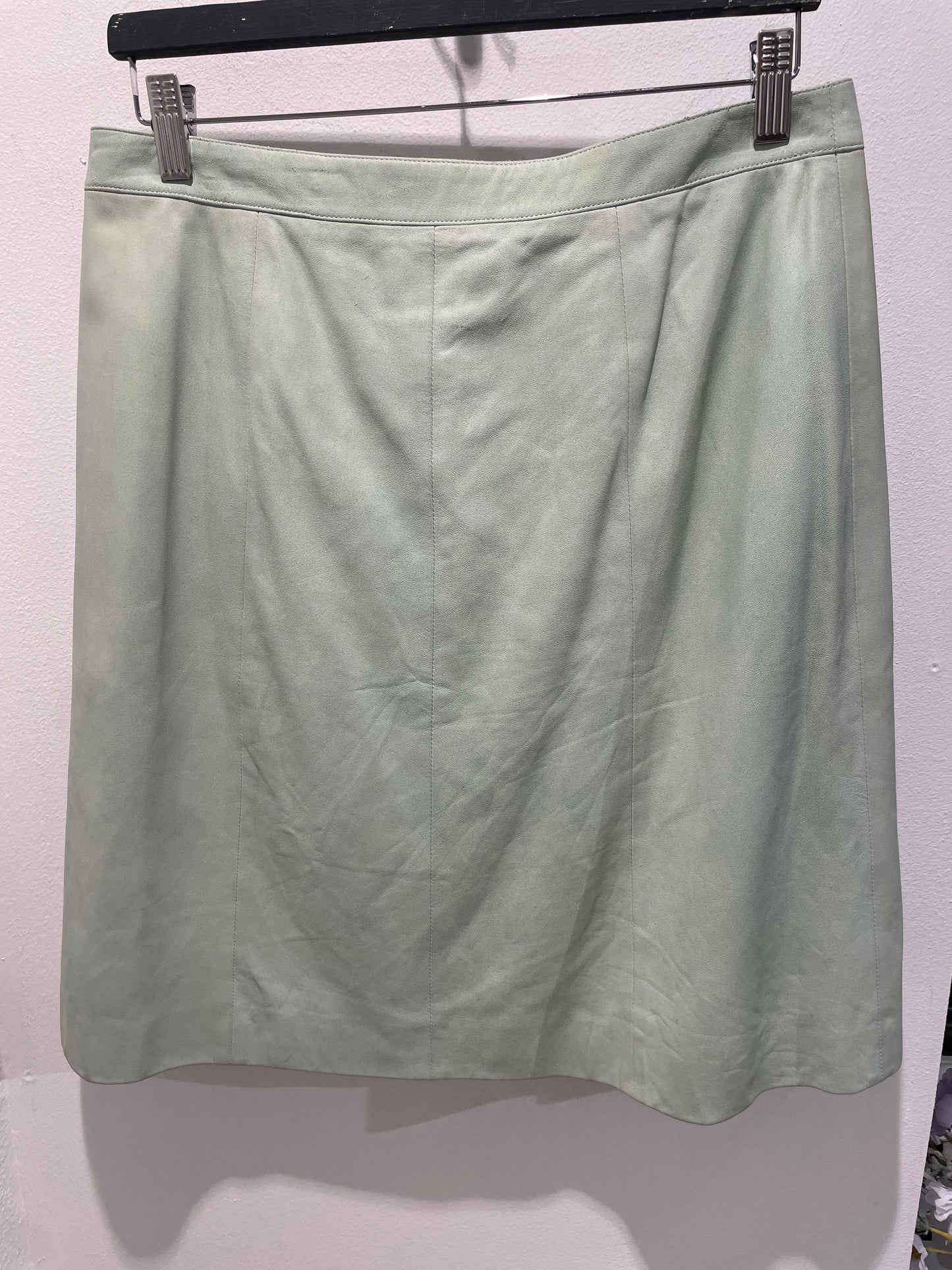 Chanel Skirt – Lambskin Leather in Mint - EU 40