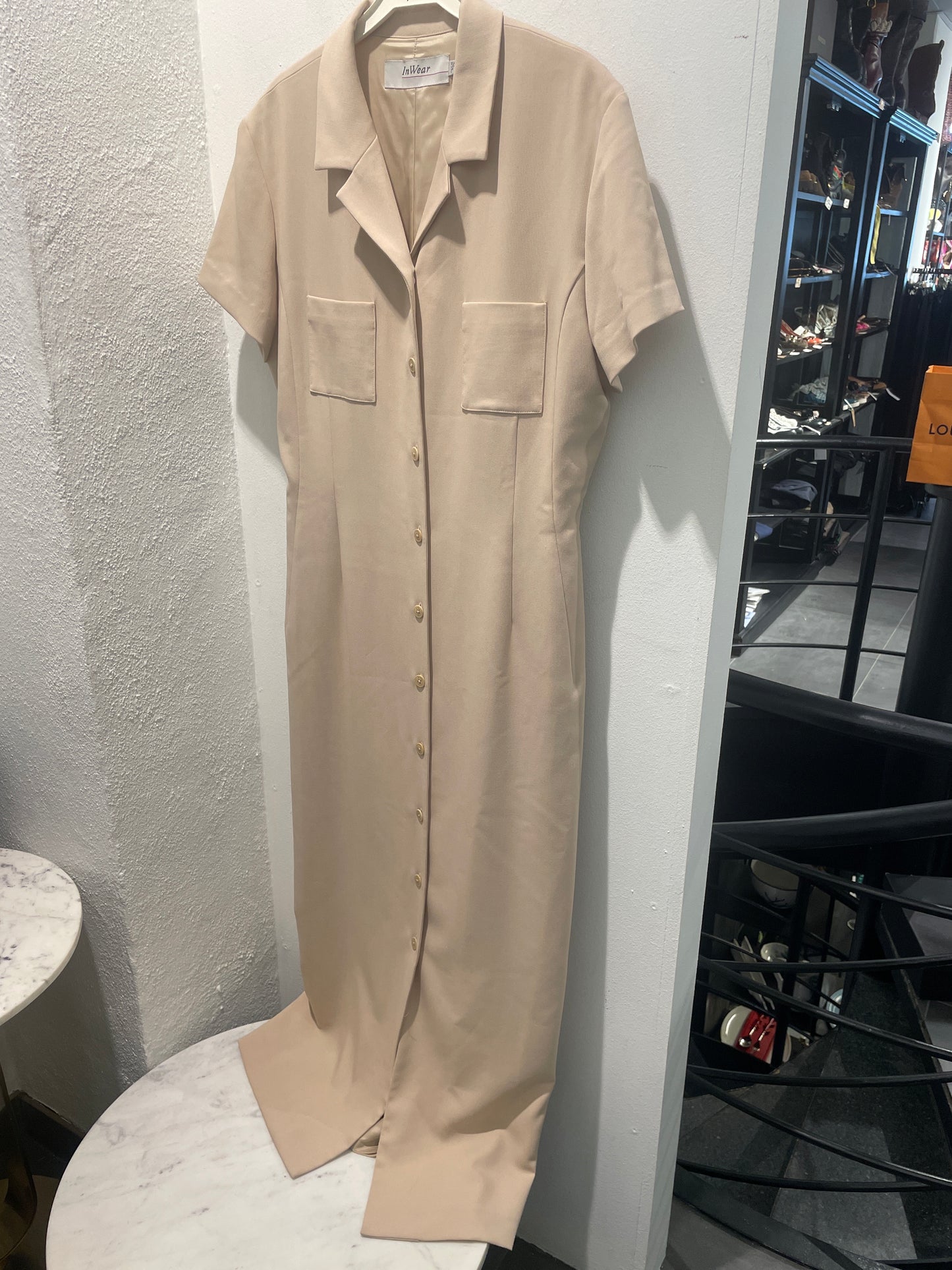 InWear Long Shirt Dress - sand/beige - EU42