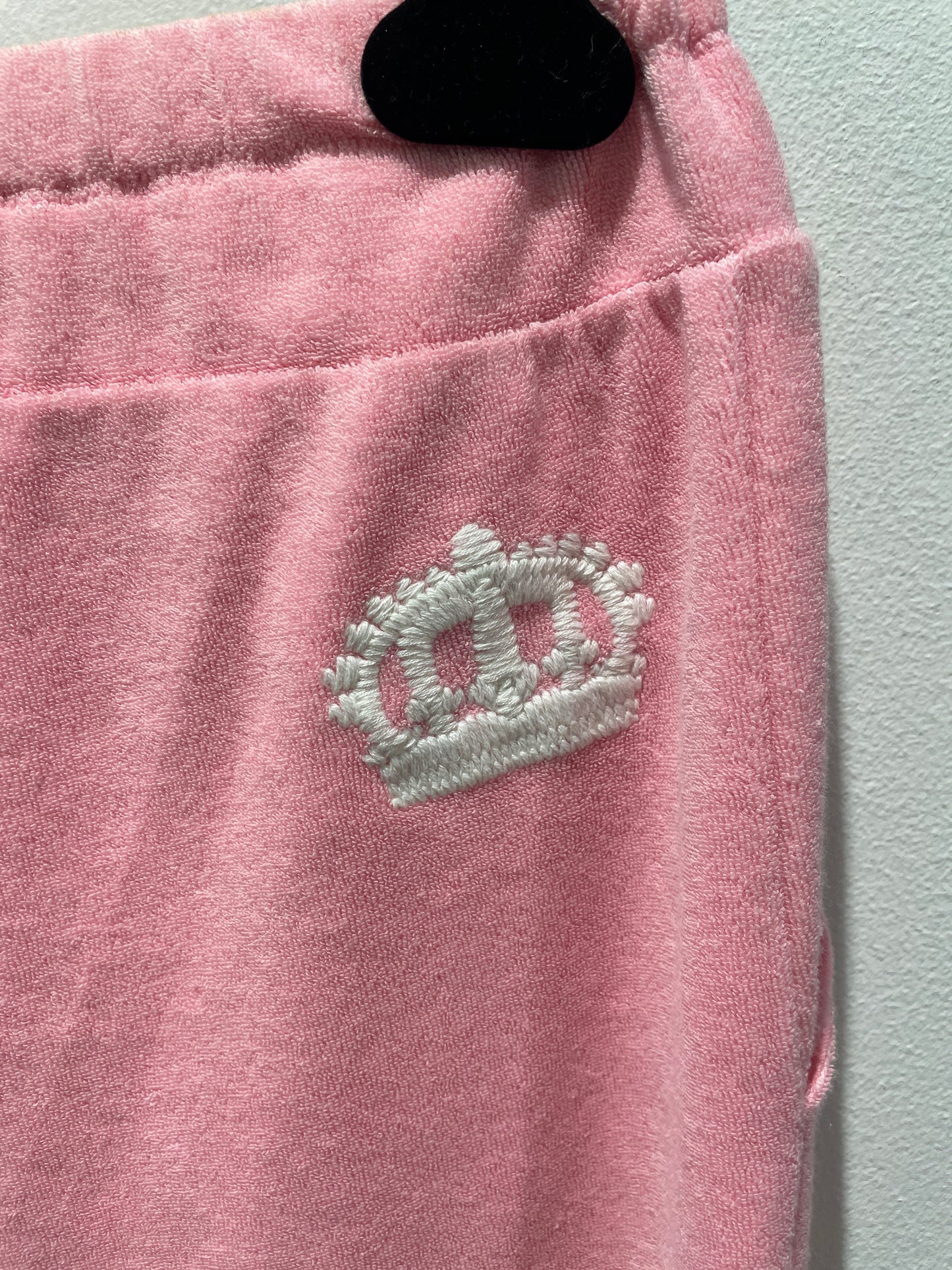 Juicy Couture Black Label Pink Towelling Terry Cloth Joggers - S