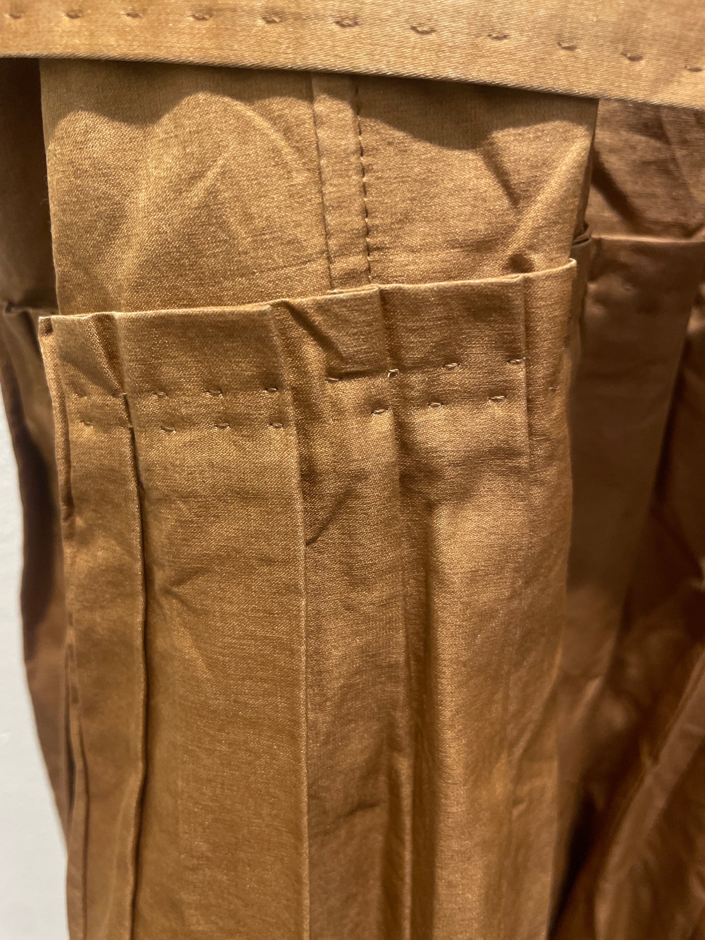 BOSS dress – Camel poplin shirtdress with tie-belt  - M