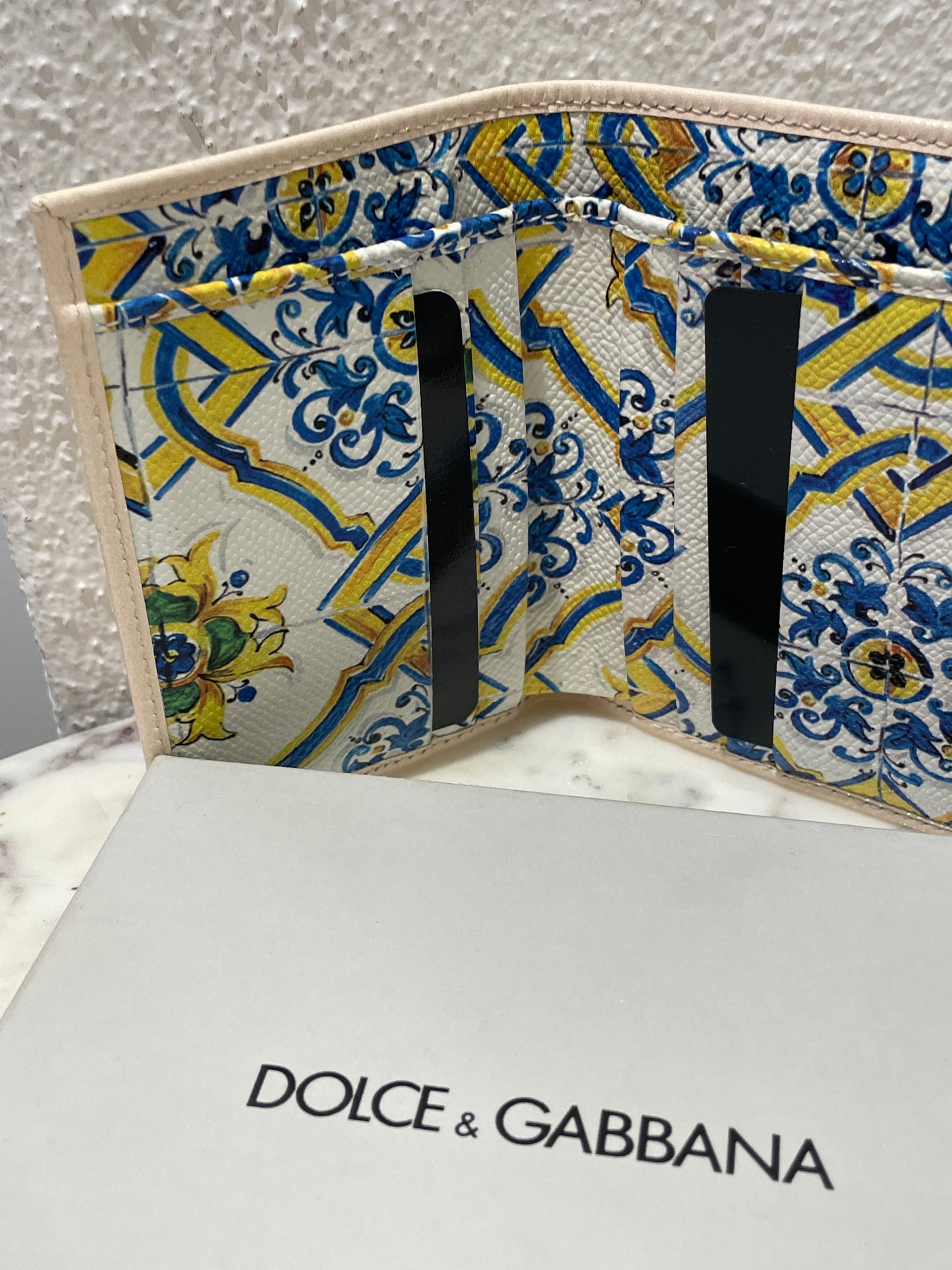 Dolce & Gabbana Unica wallet – Exclusive leather wallet with rare signature Majolica print - Brand New