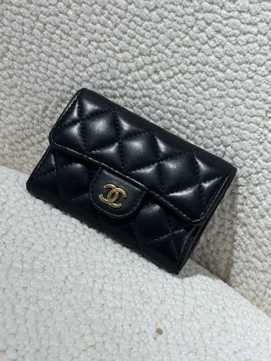 Chanel Flap Wallet – Lambskin in Black & Gold Hardware
