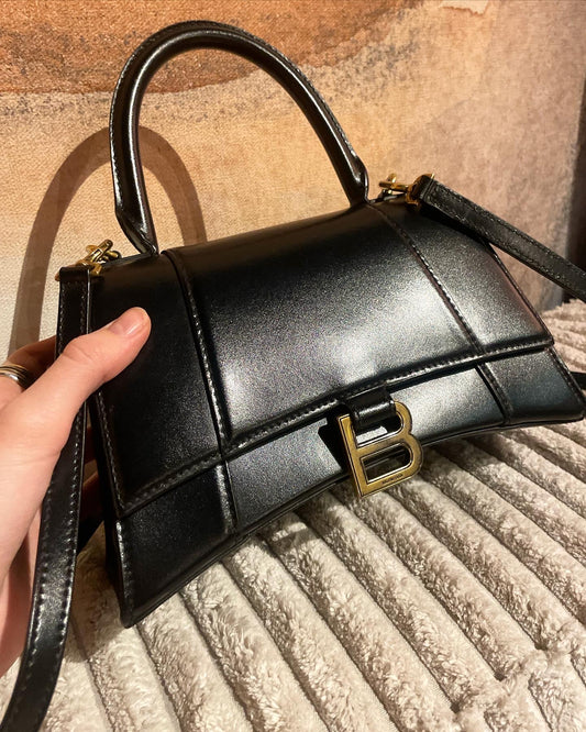 Balenciaga Hourglass taske - Sort med guld