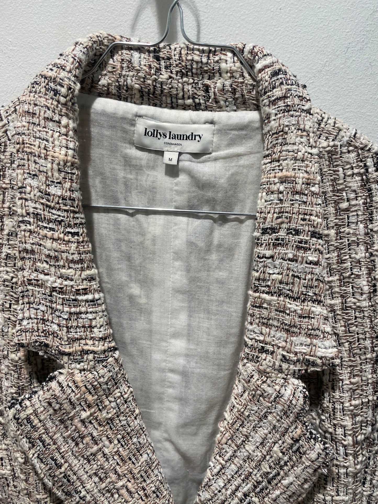 Lolly’s Laundry - blazer - bouclé - brown / ecru - Size M