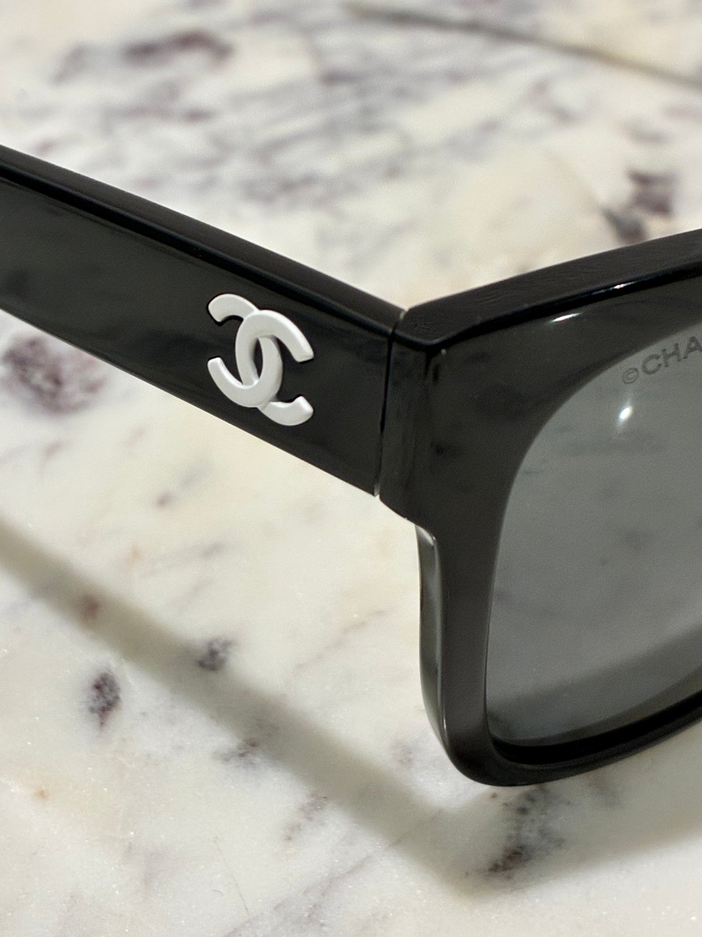 Chanel Sunglasses - Black with White CC Logo