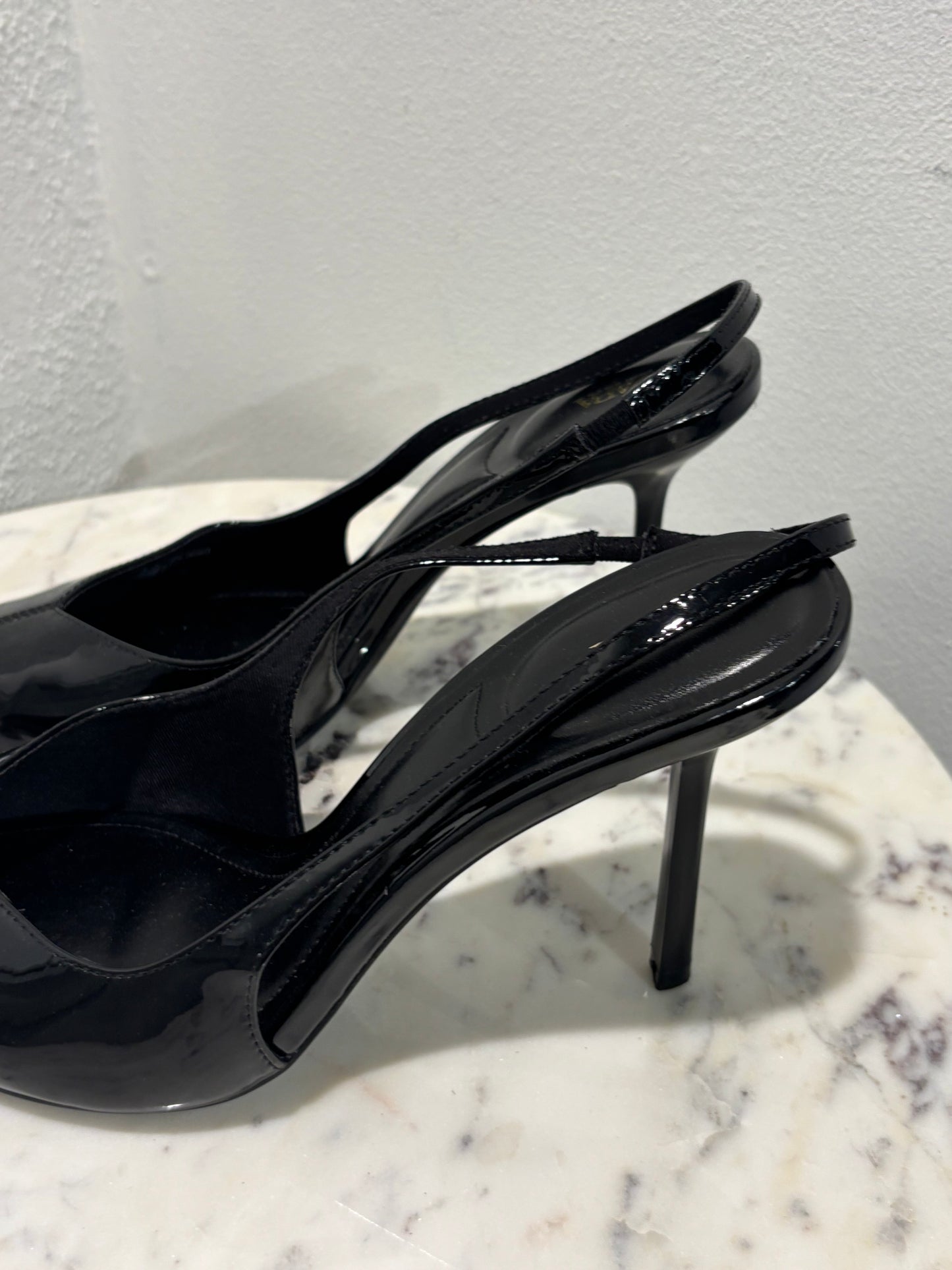 Zara - Black slingback - black - 40 - Medinas Wardrobe