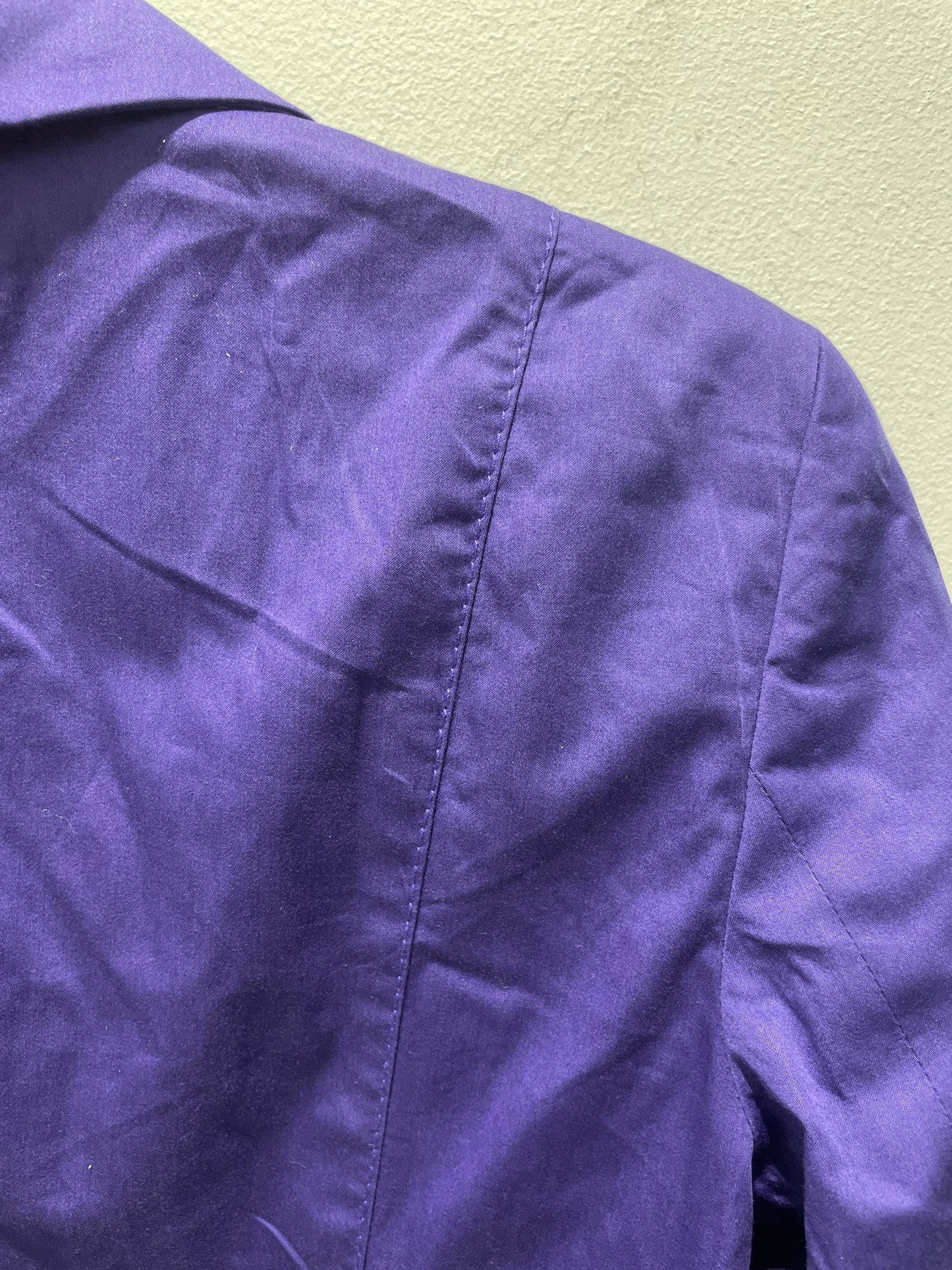 Marella — Tailored Purple Blazer with Faceted Jewel Buttons - EU 34