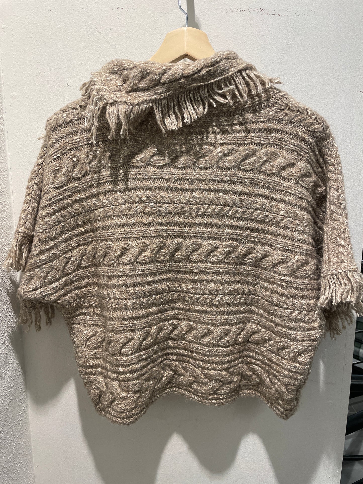 Isabel Marant Étoile – "Blanche" Cable-Knit Poncho Sweater, Size FR 38 (New with Tags)