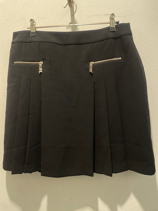 Karl Lagerfeld Pleated A-Line Skirt with Branded Zips – US 6 / EU 38