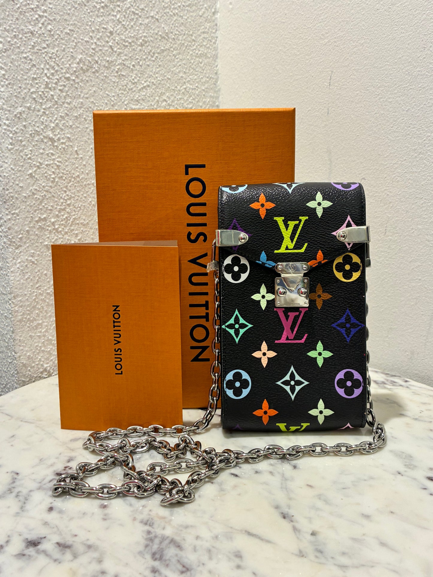 Louis Vuitton x Takashi Murakami Phone Pouch Métis - Full Set