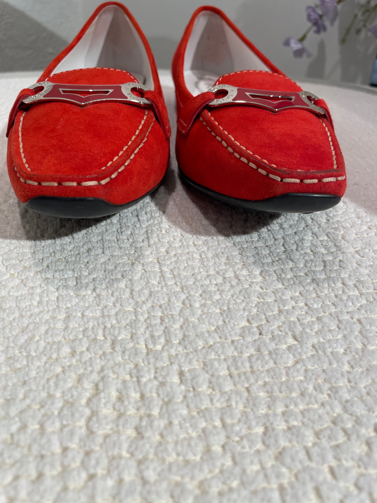 Tod's loafers  –  red suede - EU38