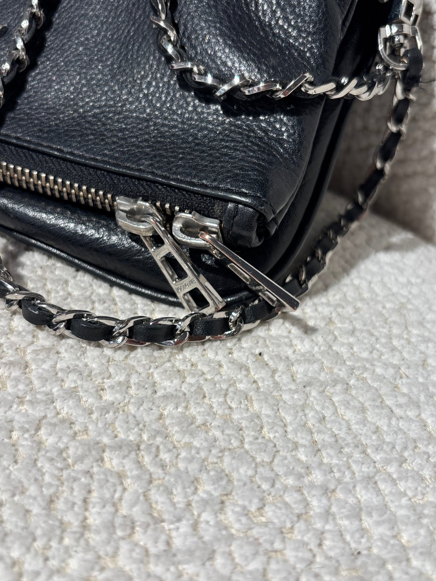 Zadig & Voltaire Bag - Navy Leather & Silver Hardware