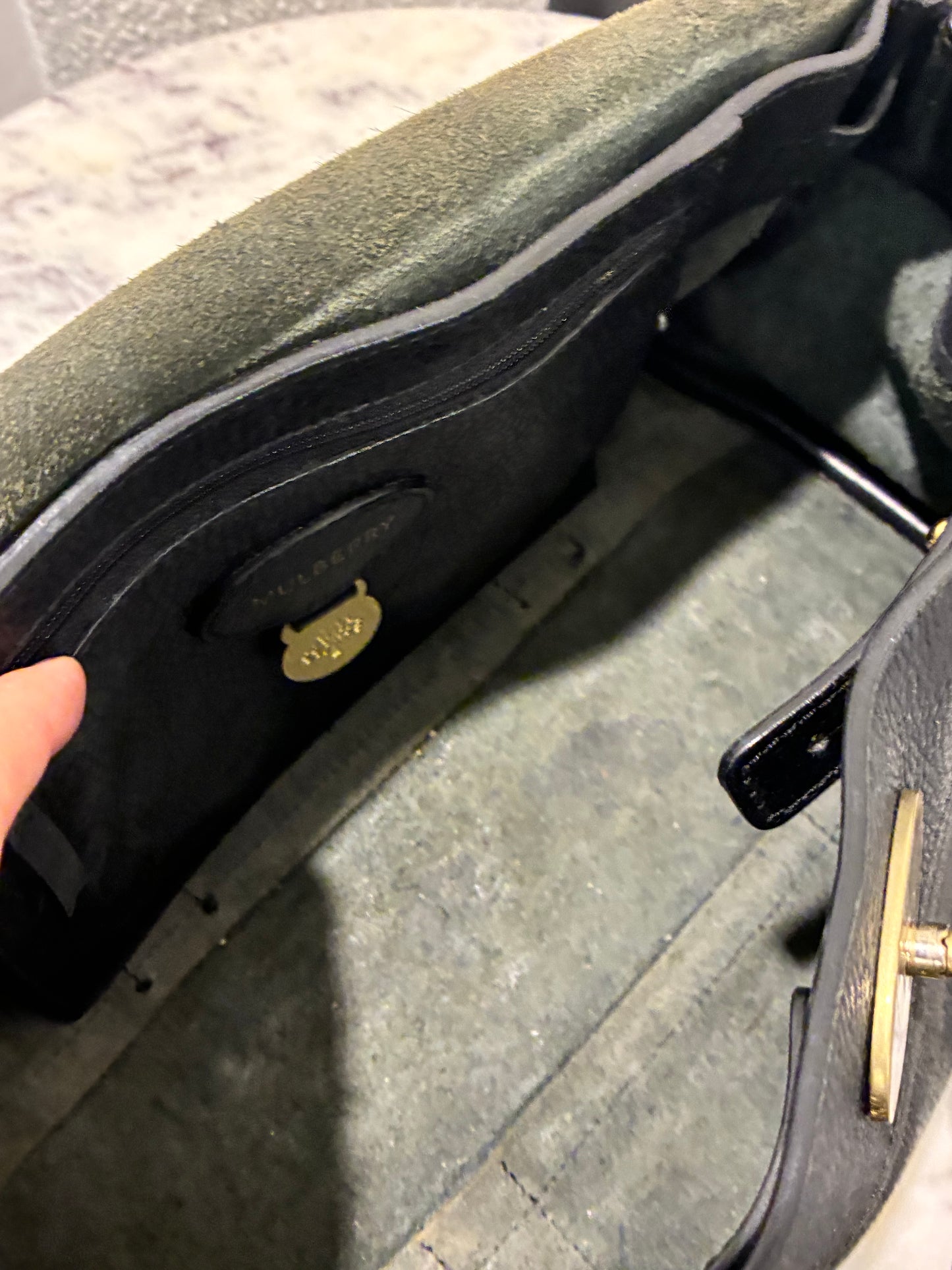 Mulberry Small Bayswater Satchel - Black Calfskin & Gold Hardware