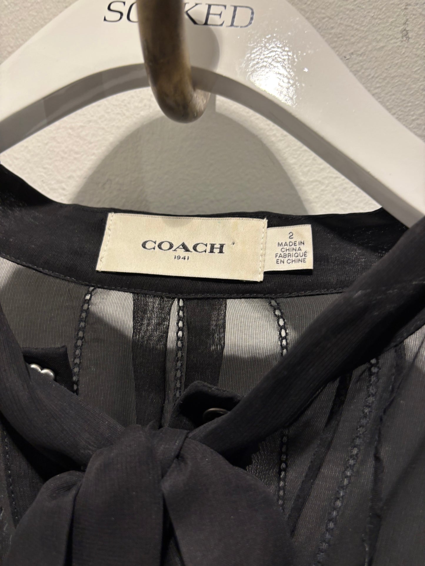 Coach - unique vegan silk dress -  Sz 2 /XS