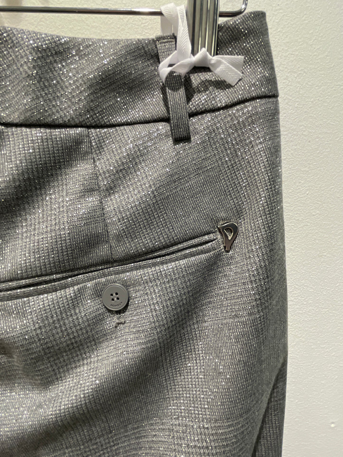 Dondup Silver Metallic Trousers - W28