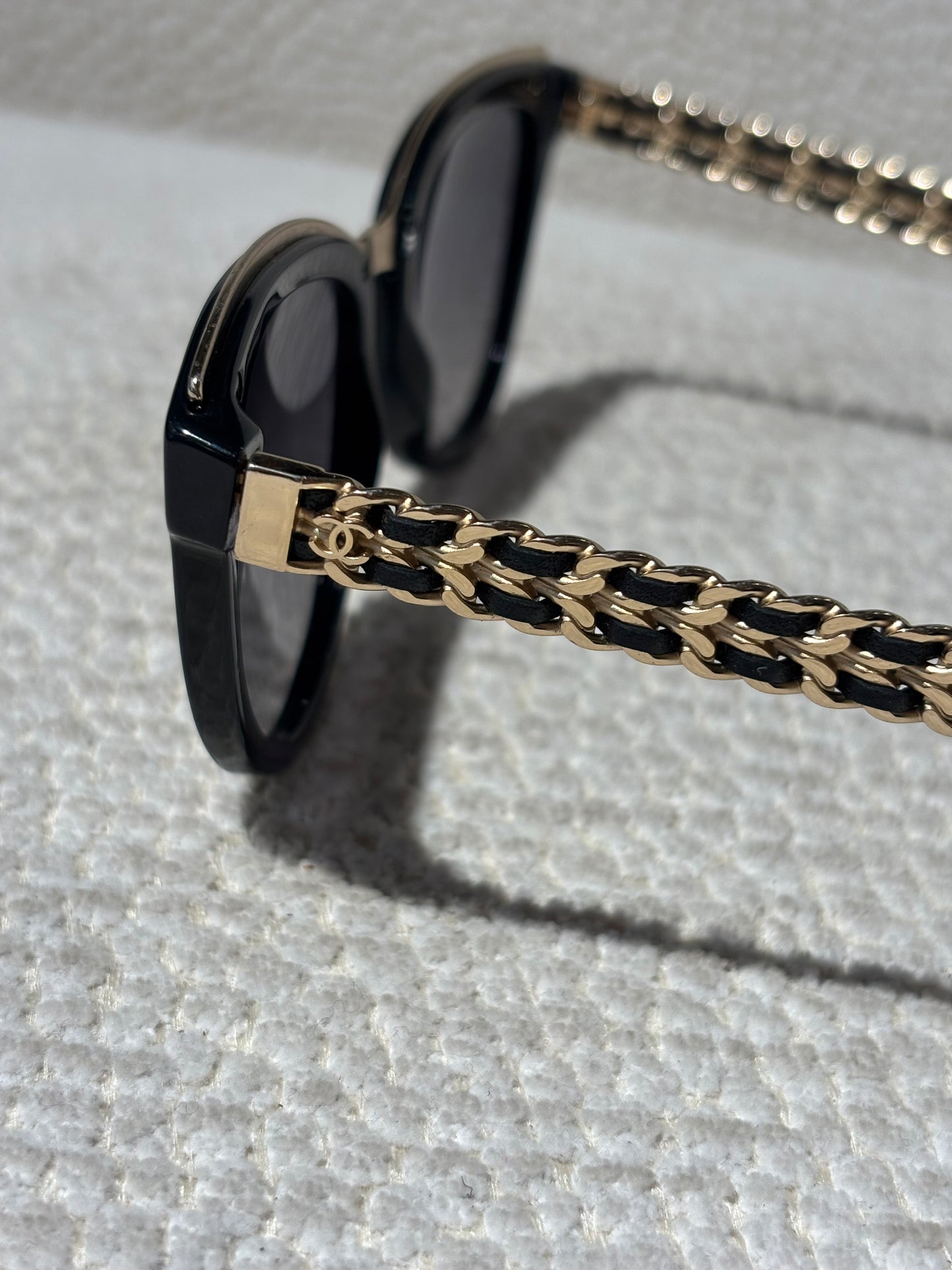 Chanel Sunglasses - Black & Gold Chains